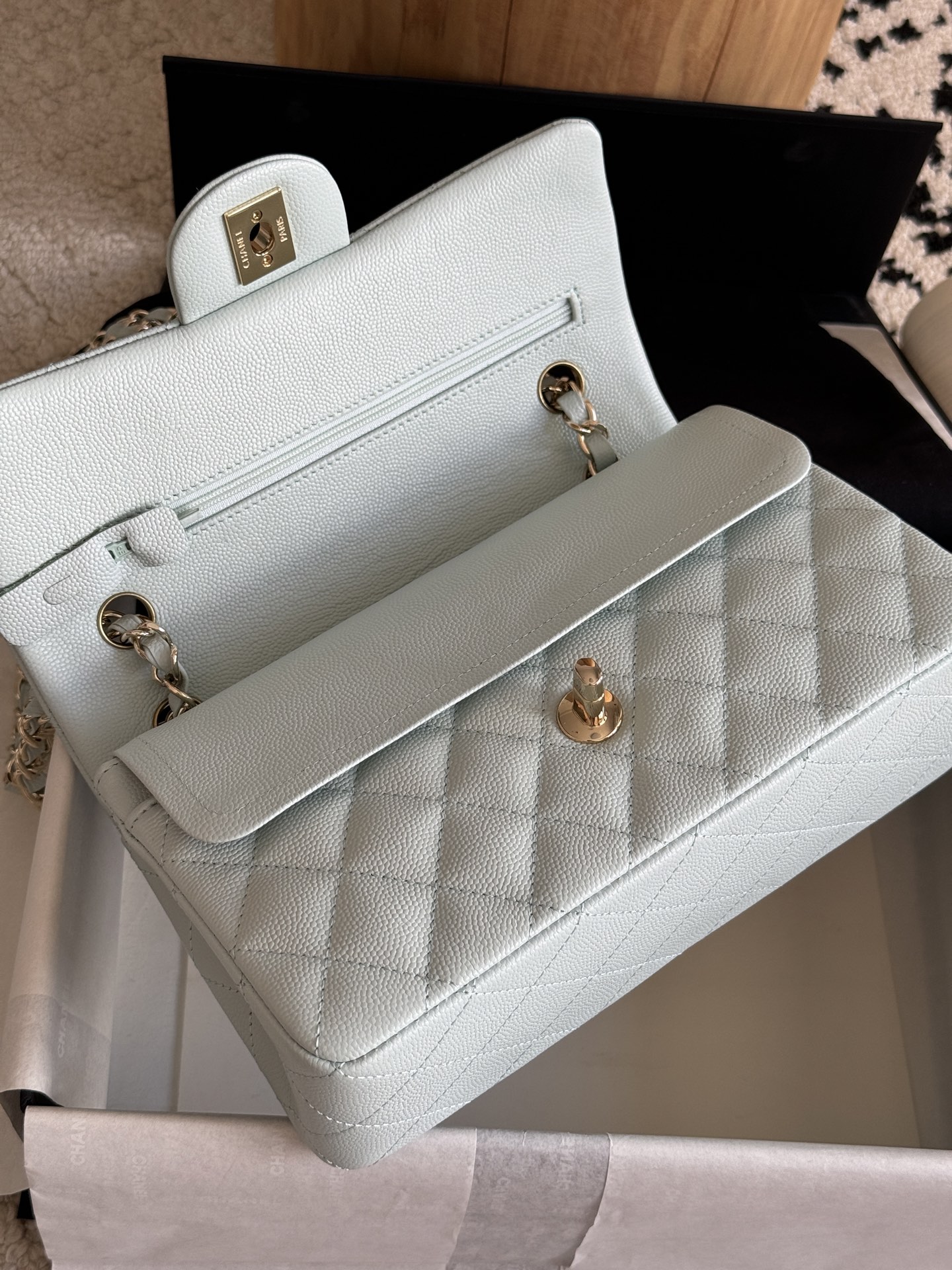 CHANEL CF series Caviar small pebble grain