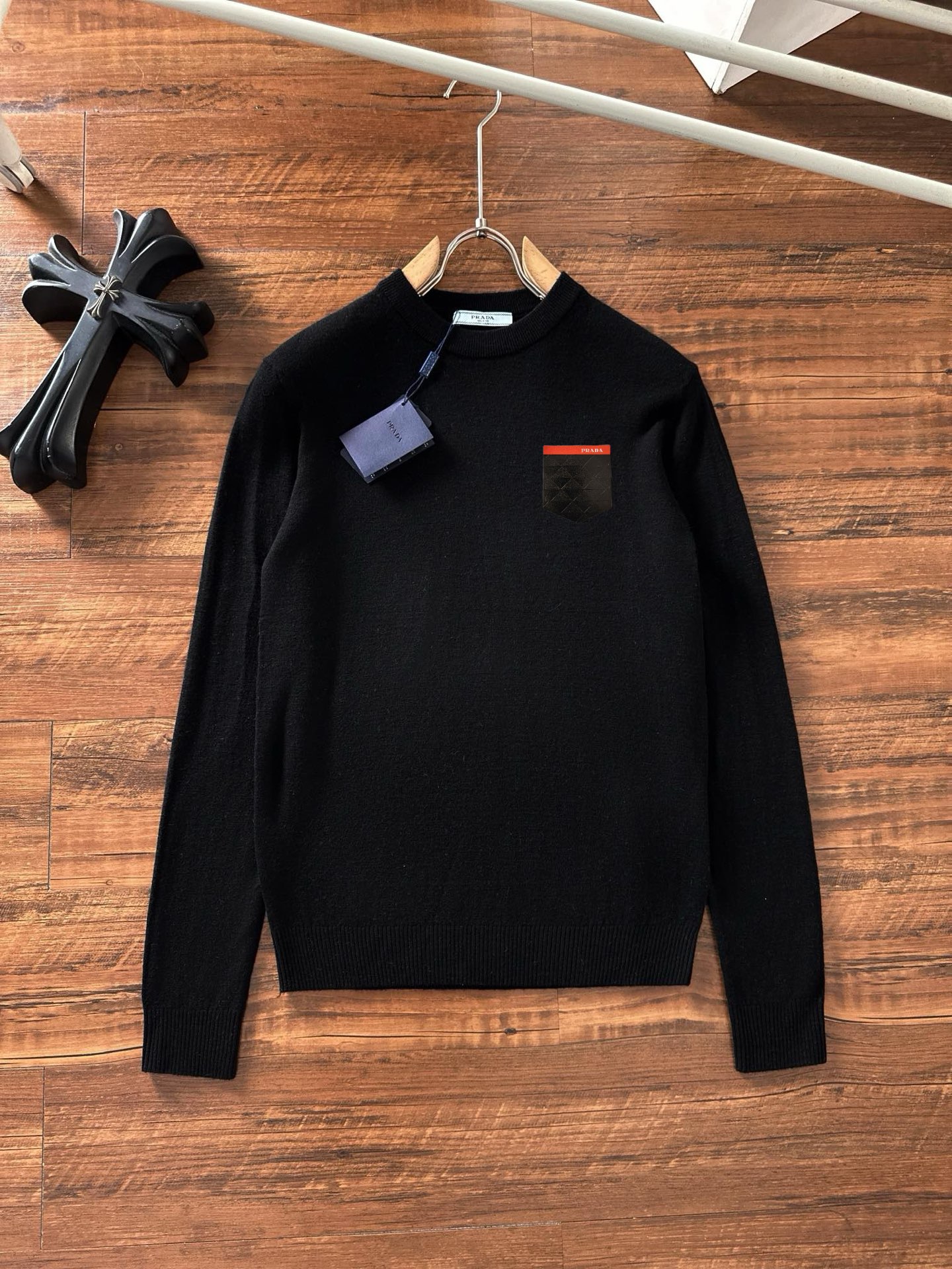 Prada  Exquisite Logo Crew Neck Sweater