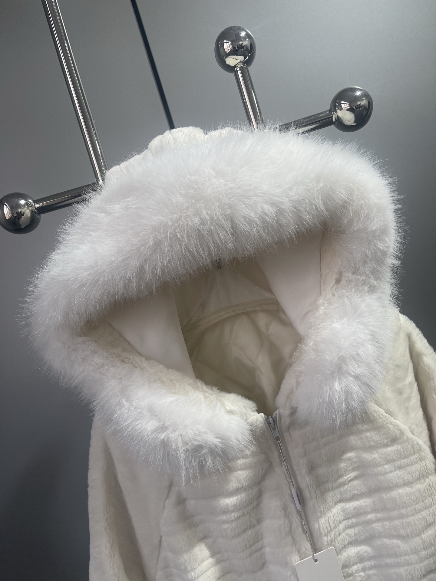 Faux Mink Hooded Jacket