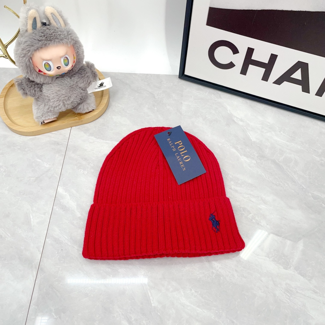 Polo Knit Hat and Scarf Set