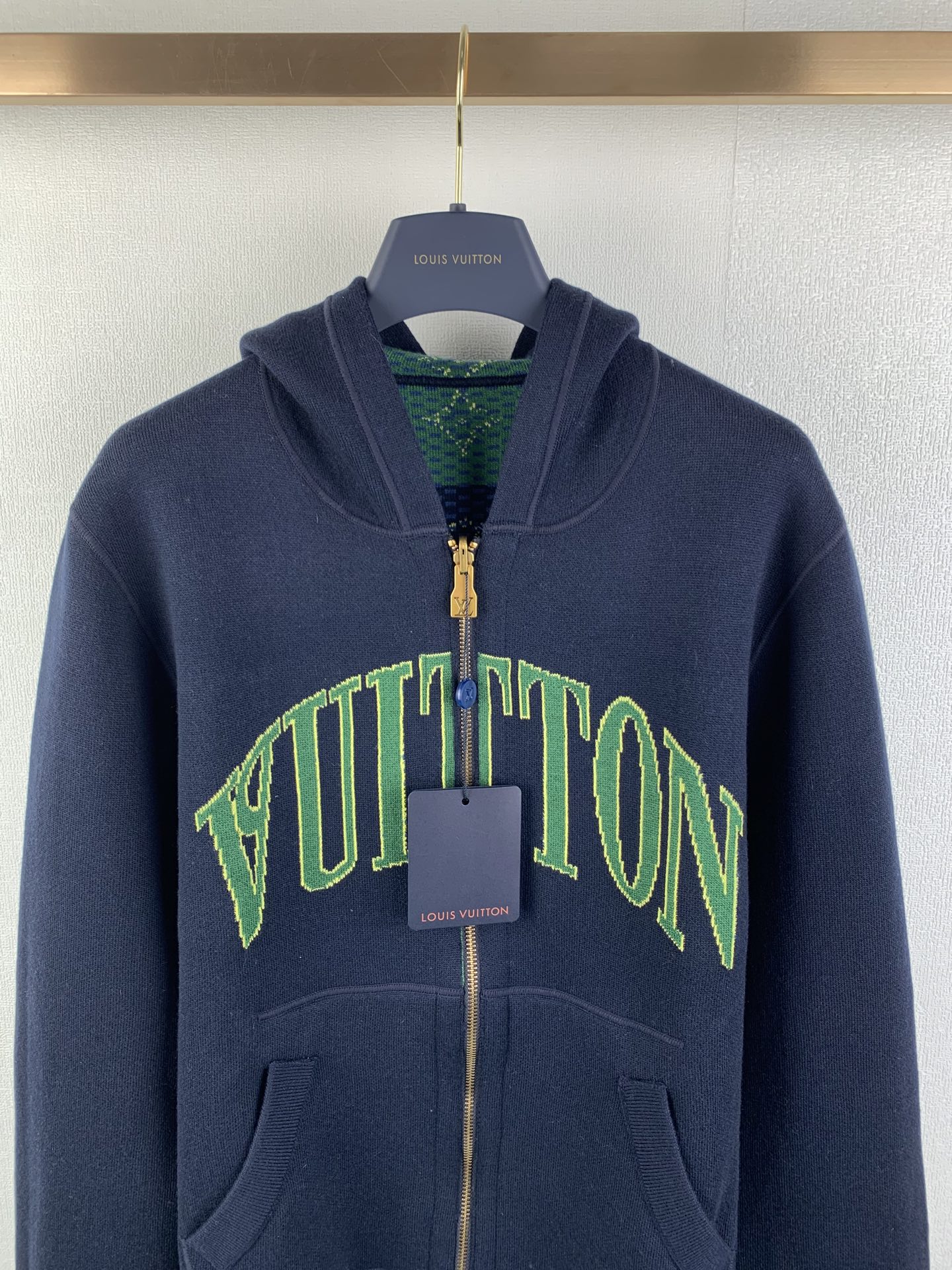 LOUIS VUITTON Reversible Hooded Knitted Sweater