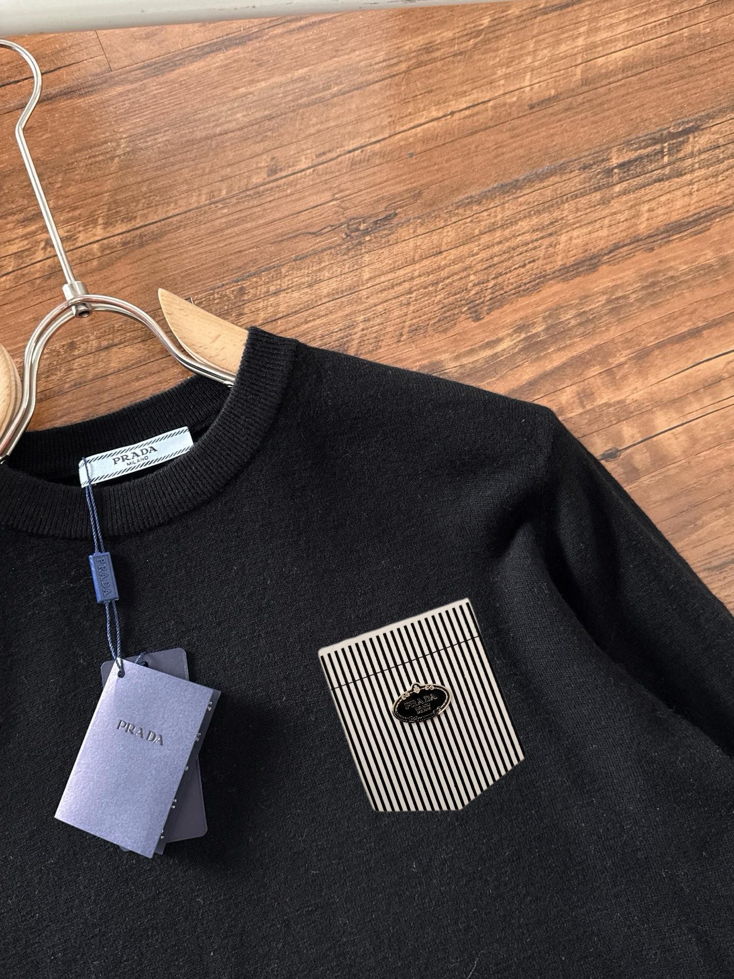 Prada  Exquisite Logo Crew Neck Sweater