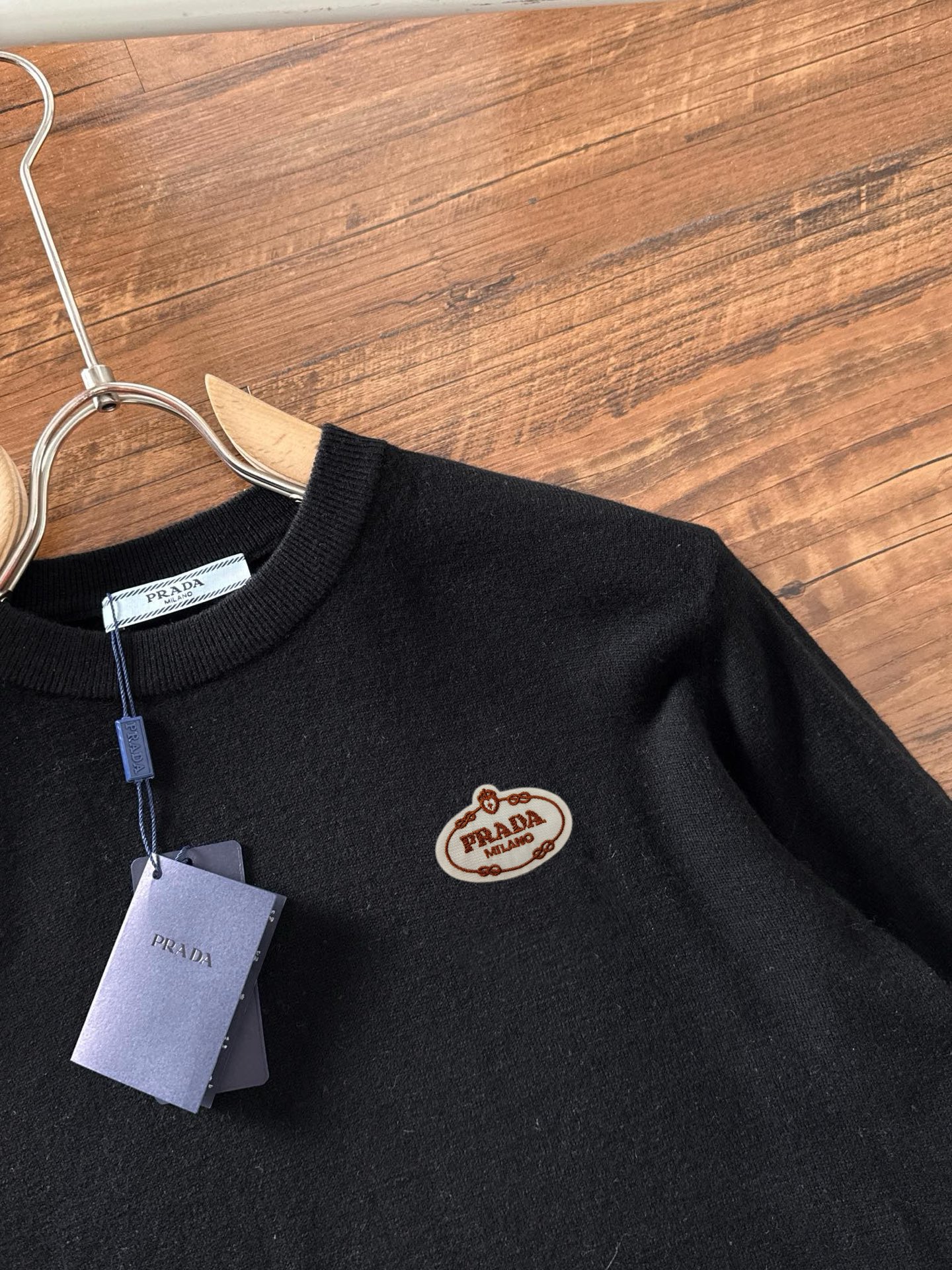 Prada  Exquisite Logo Crew Neck Sweater