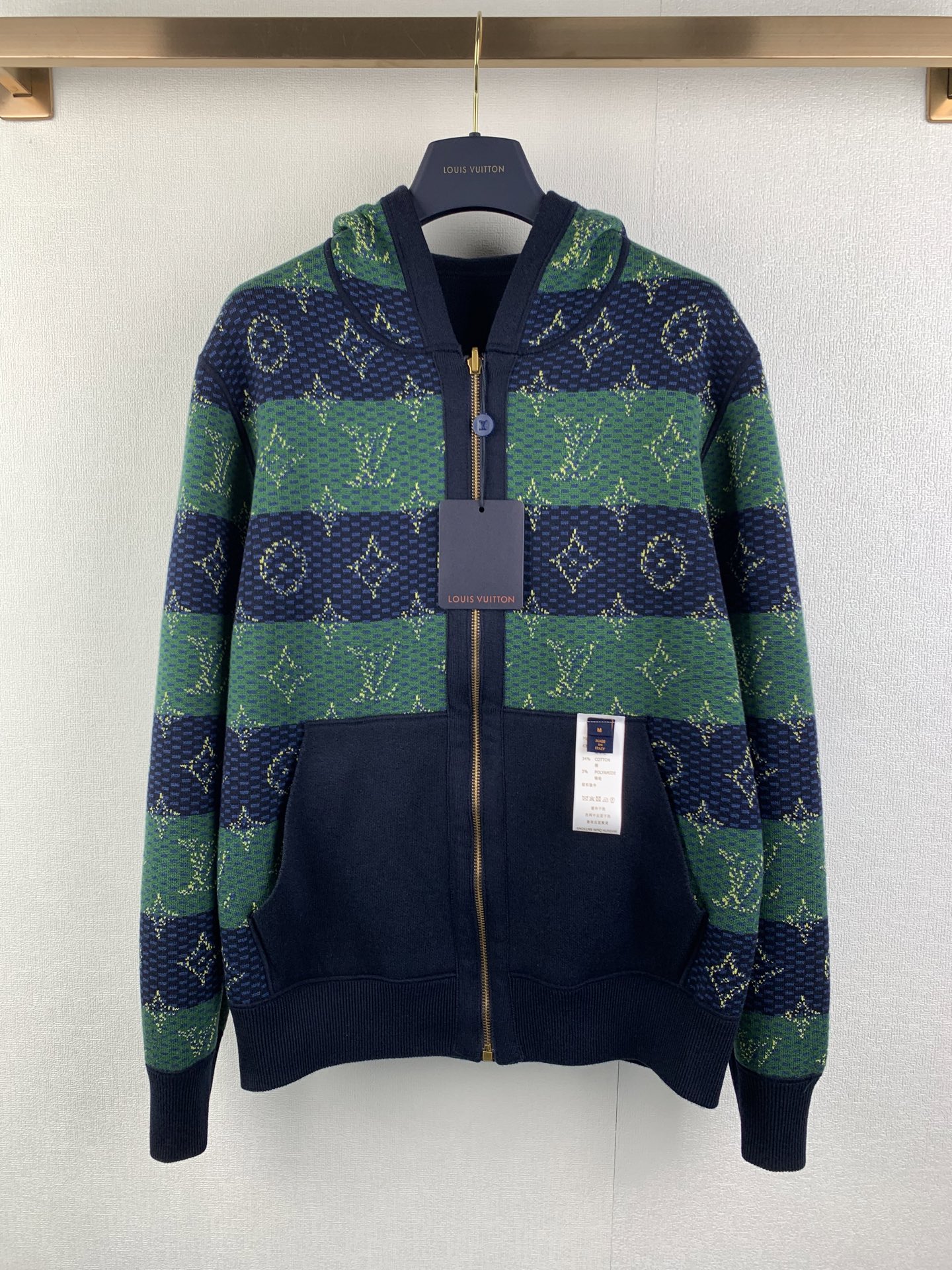 LOUIS VUITTON Reversible Hooded Knitted Sweater