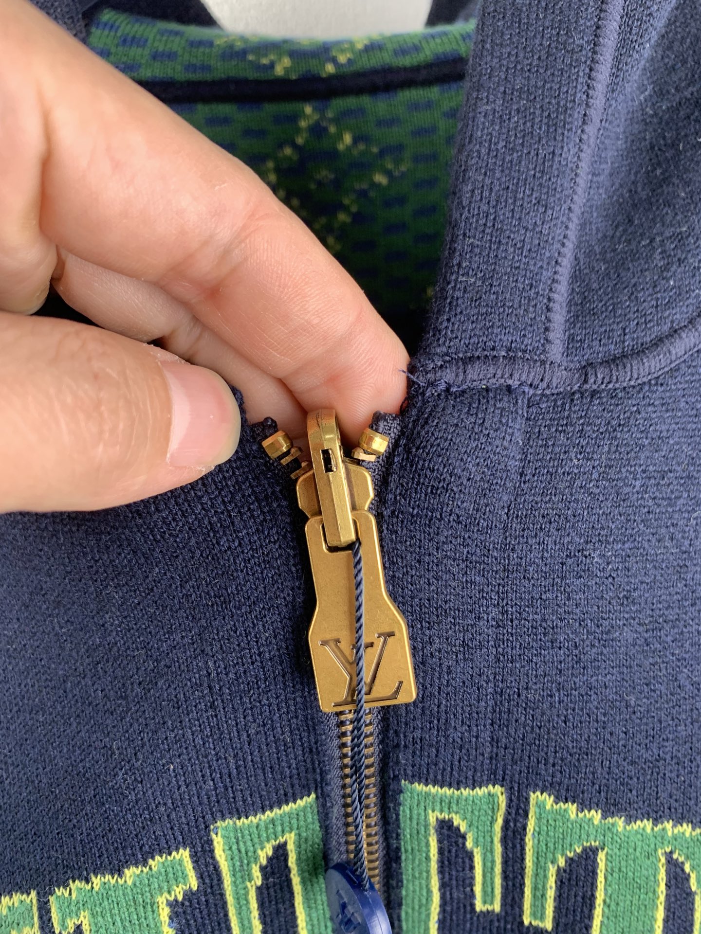 LOUIS VUITTON Reversible Hooded Knitted Sweater