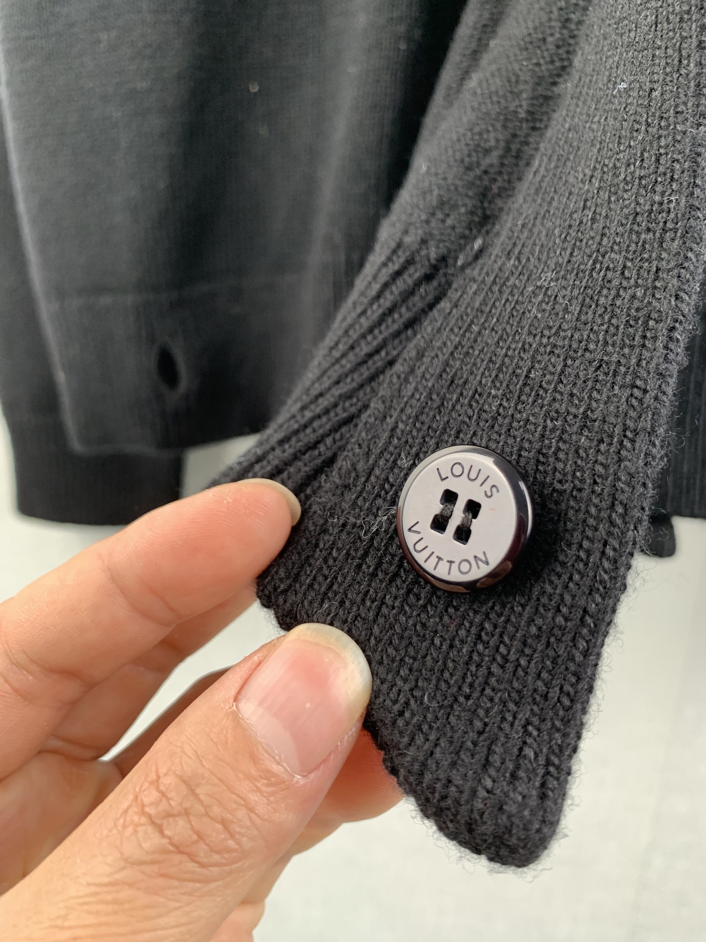 LOUIS VUITTON  Embroidered Monogram Logo Cardigan