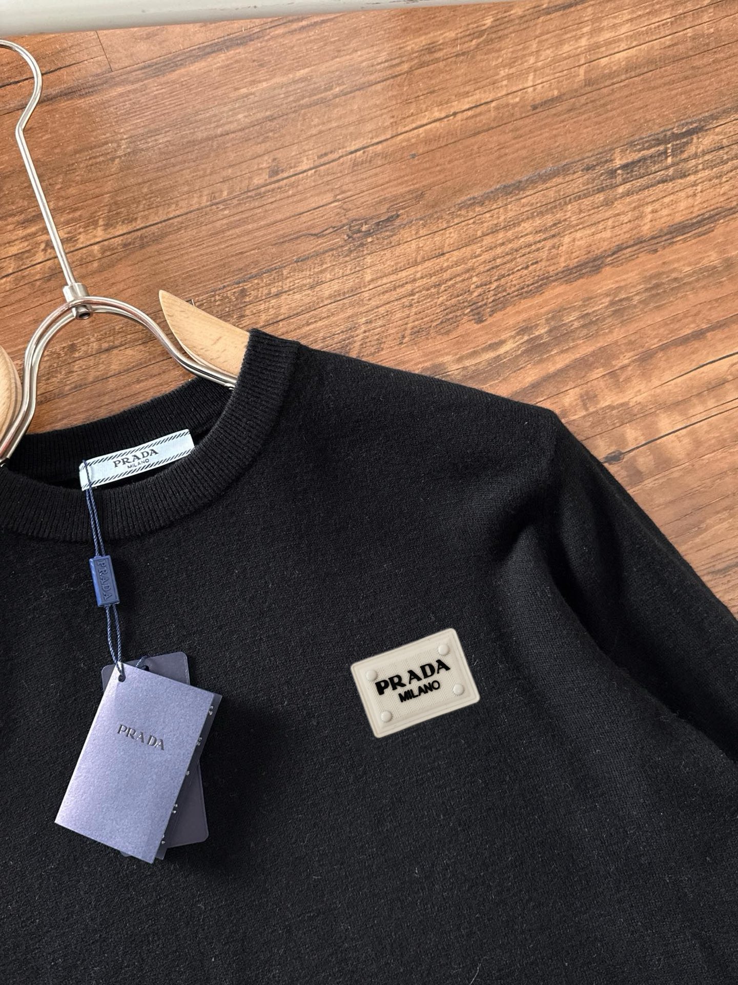 Prada  Exquisite Logo Crew Neck Sweater
