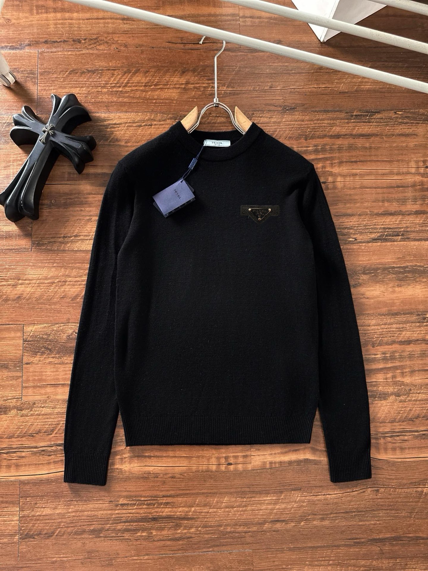Prada  Exquisite Logo Crew Neck Sweater