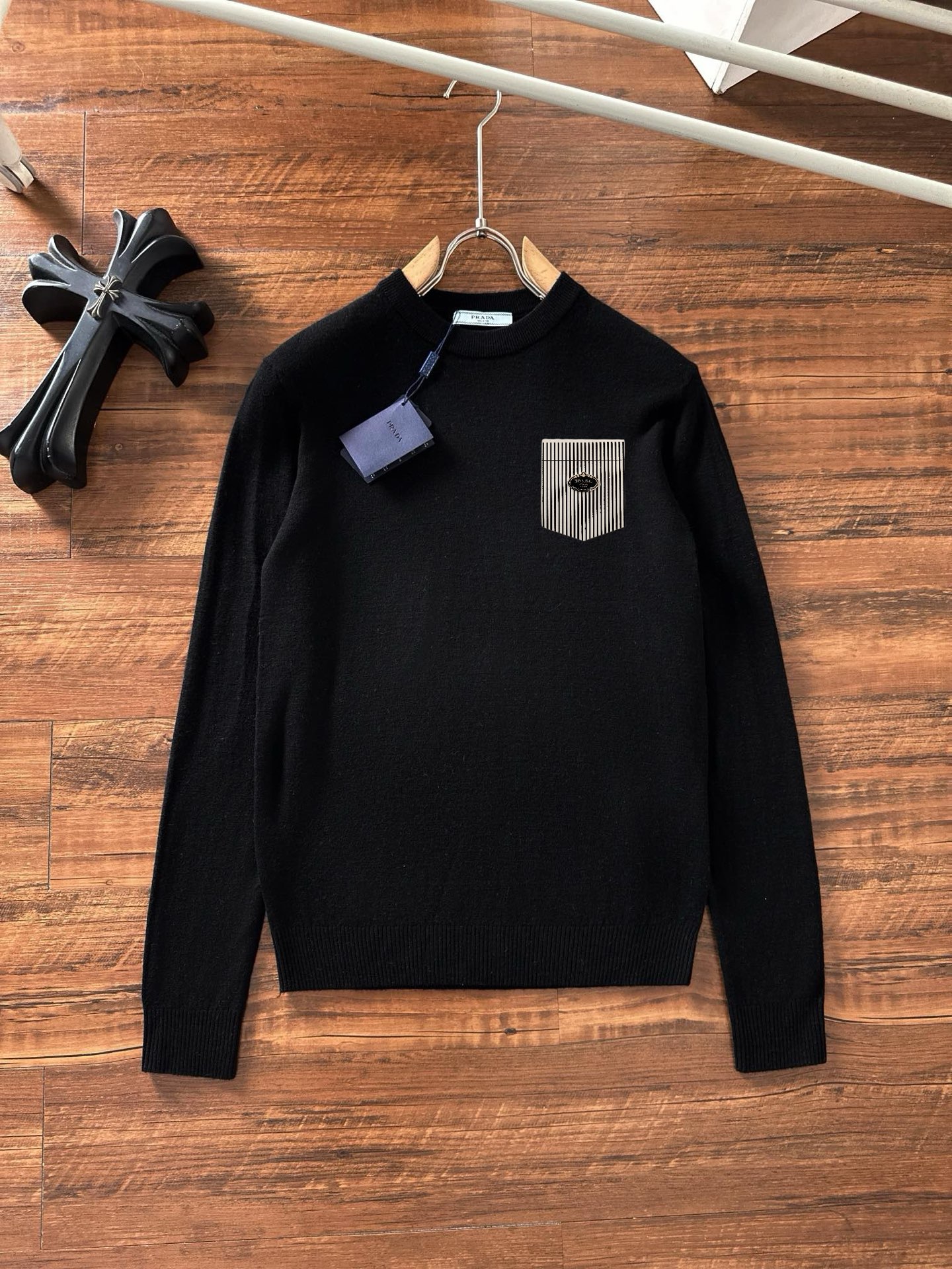 Prada  Exquisite Logo Crew Neck Sweater