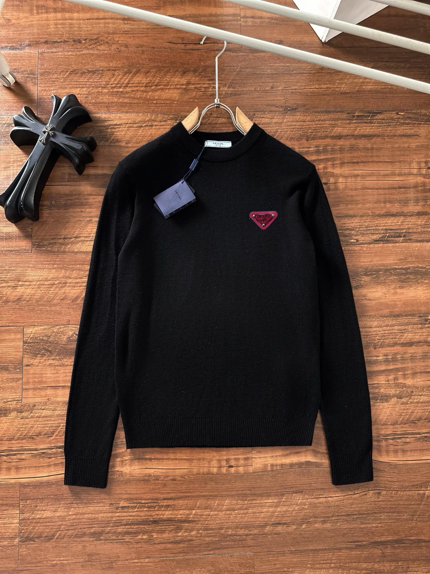 Prada  Exquisite Logo Crew Neck Sweater