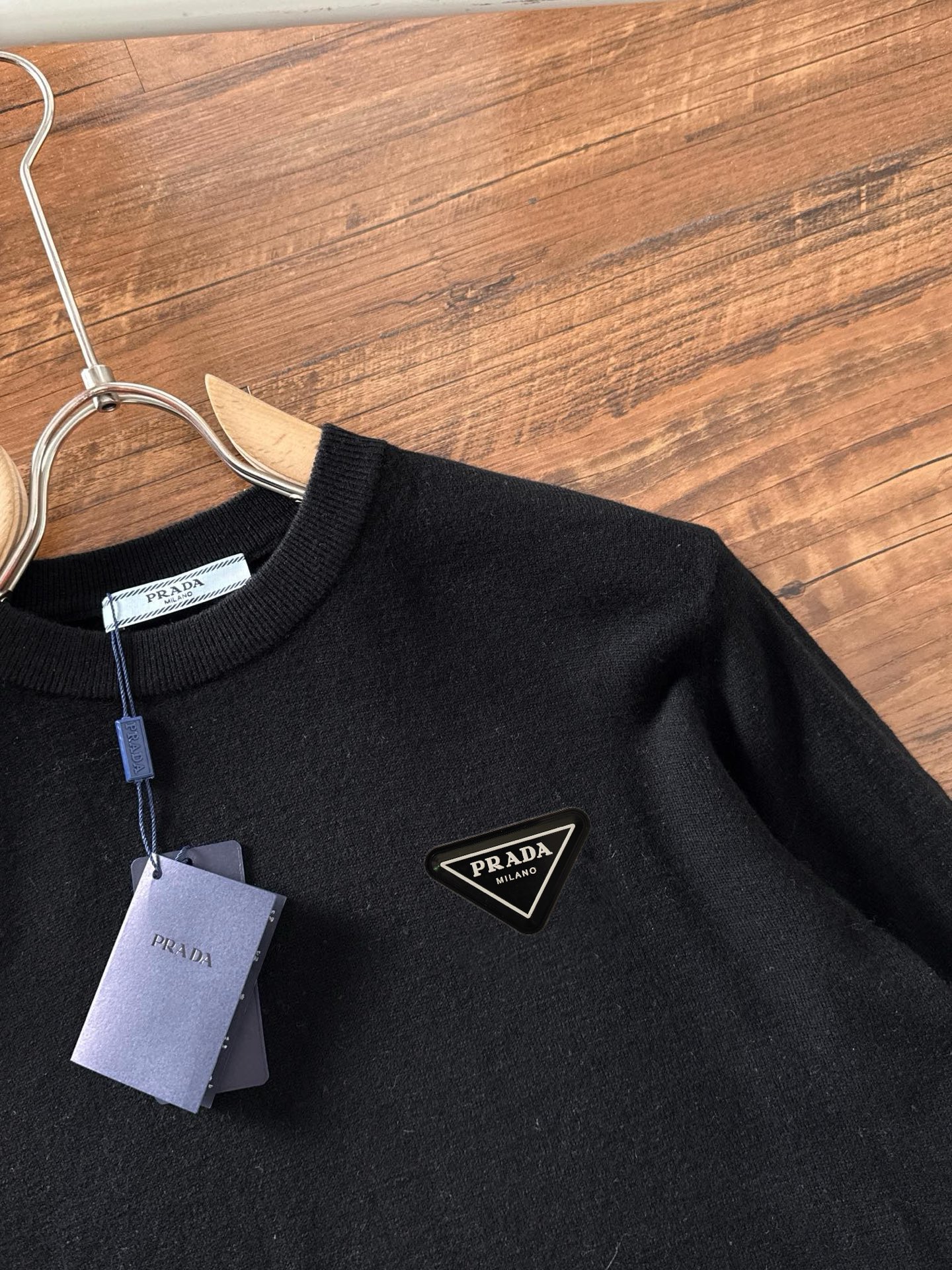 Prada  Exquisite Logo Crew Neck Sweater
