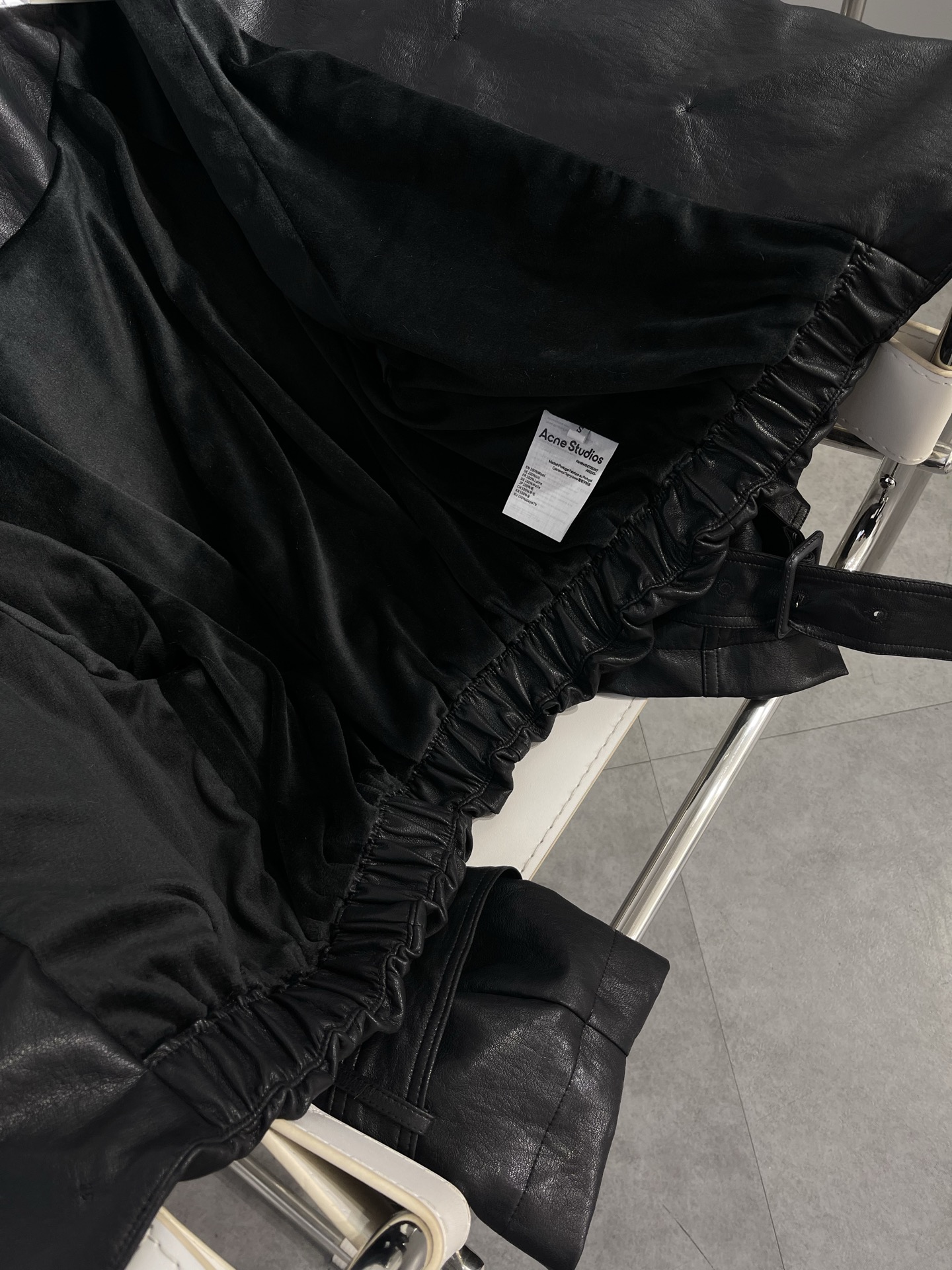 Acne  Fleece-Lined Leather Jacket