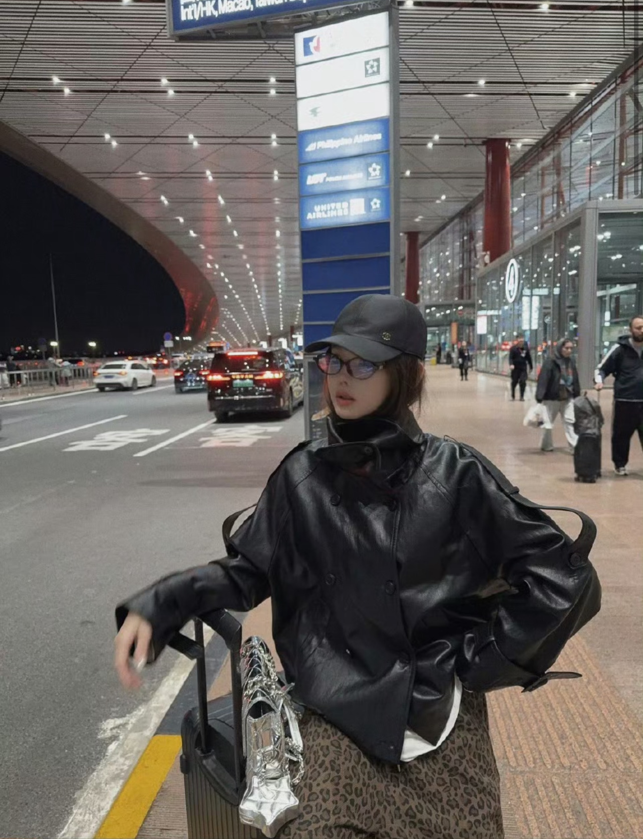 Acne  Fleece-Lined Leather Jacket