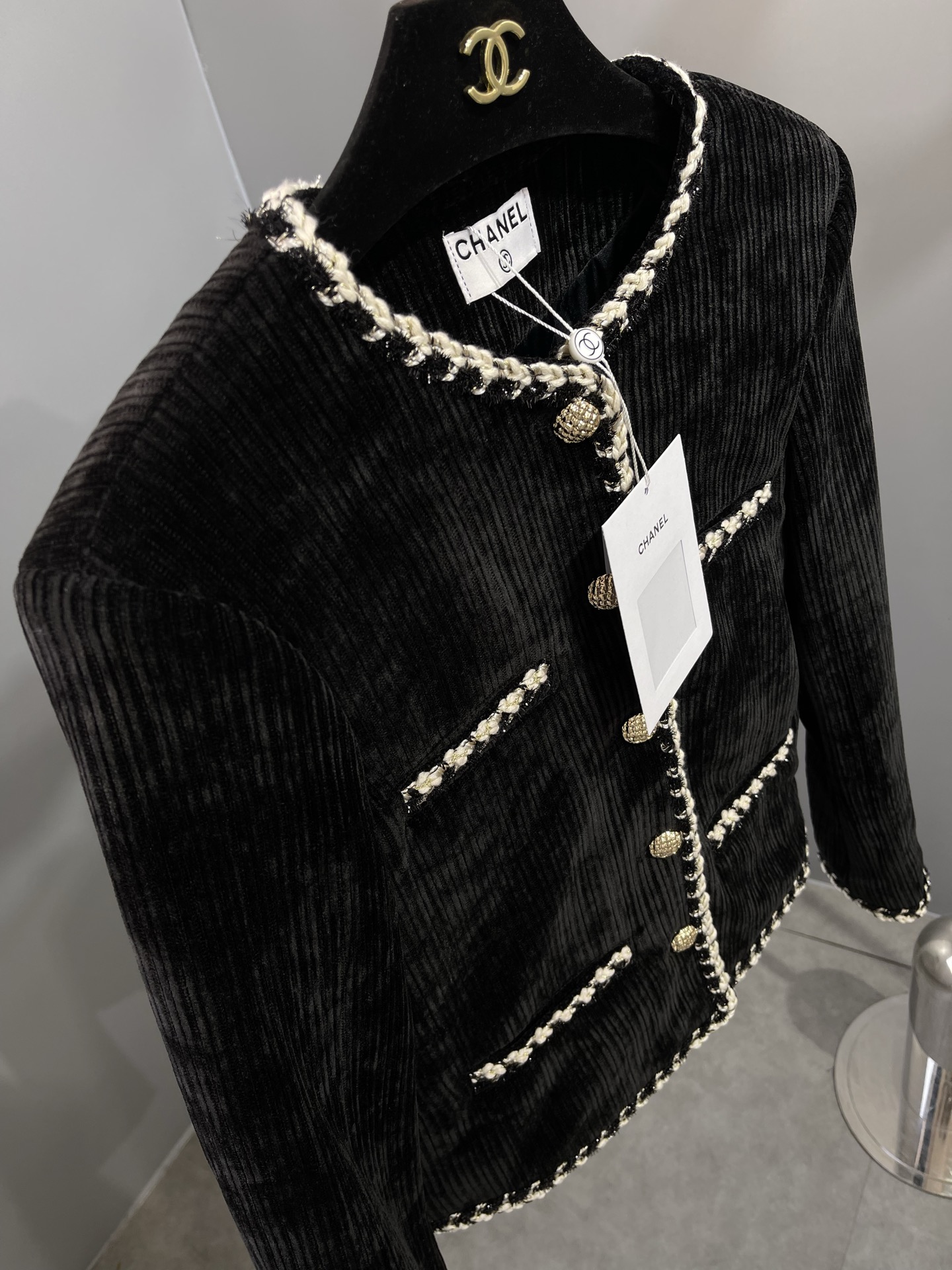 Corduroy Chanel-style Quilted Jacket