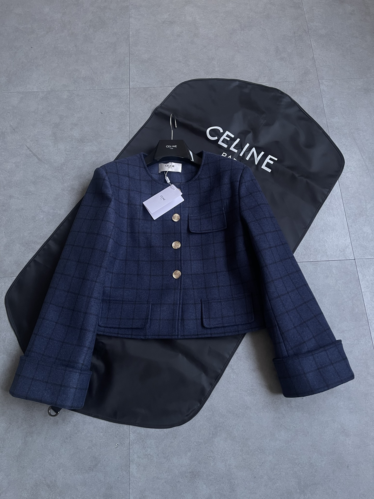 CELINE Wool Quilted Jacket