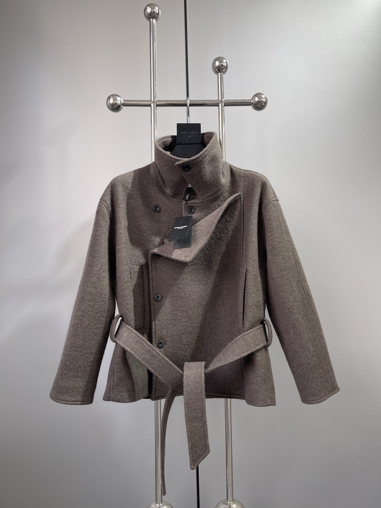 Sage Green Wool Overcoat