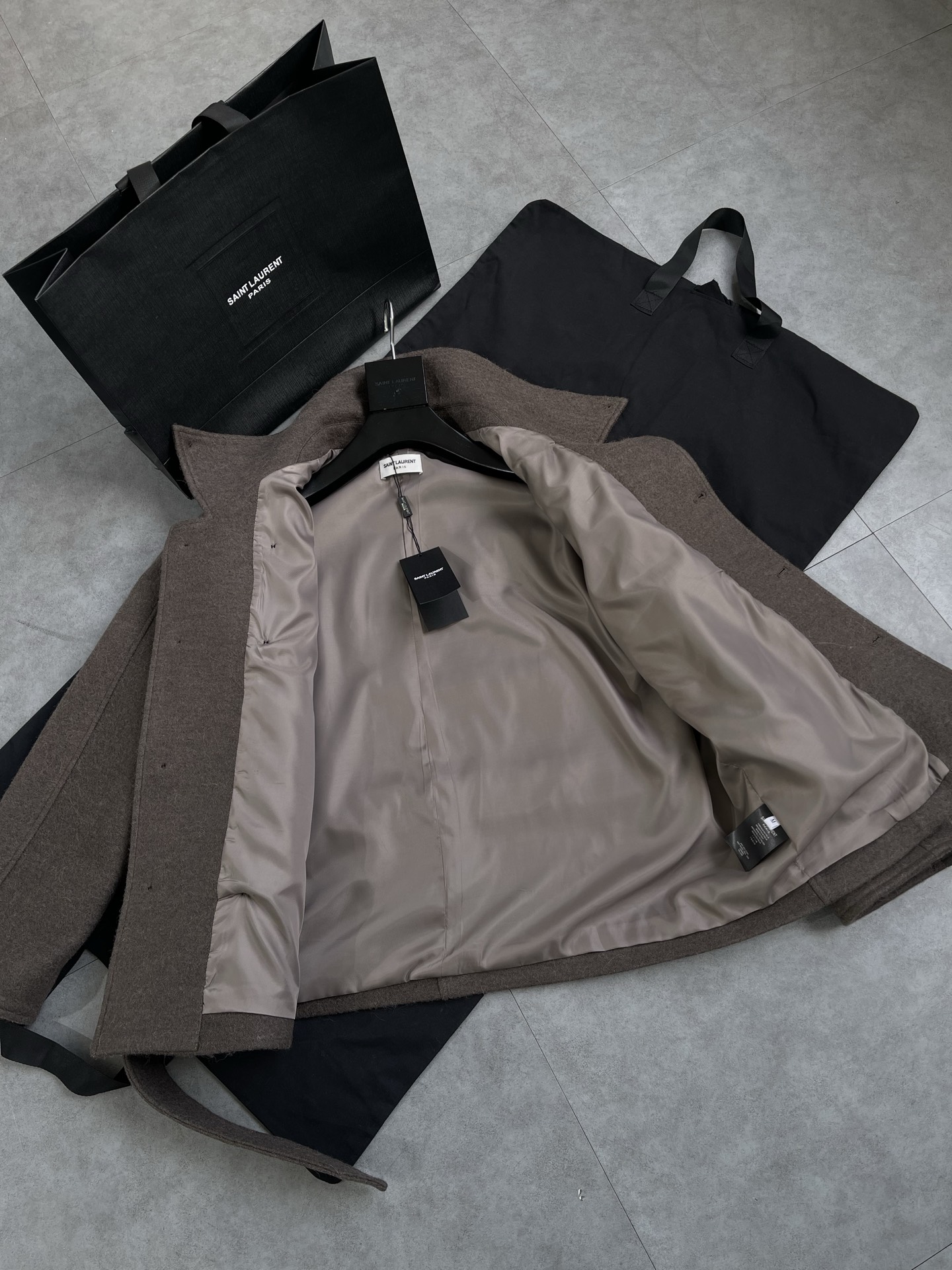 Sage Green Wool Overcoat