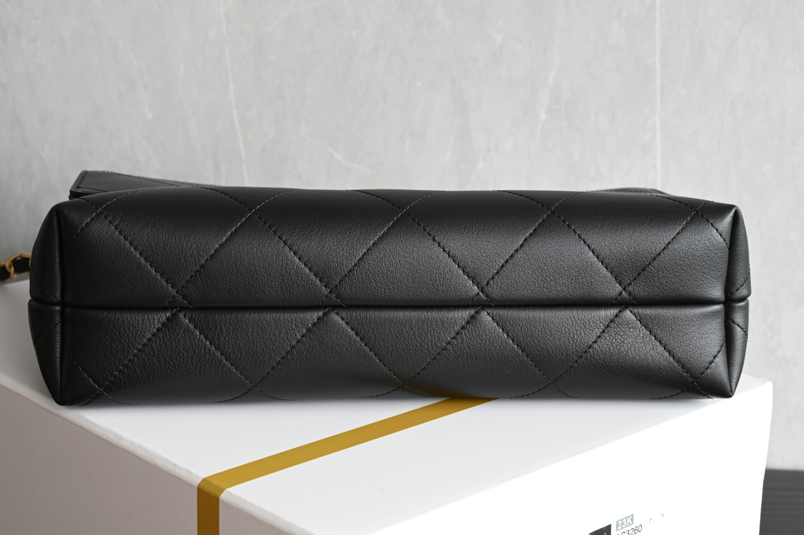 Channel 25A suede messenger bag