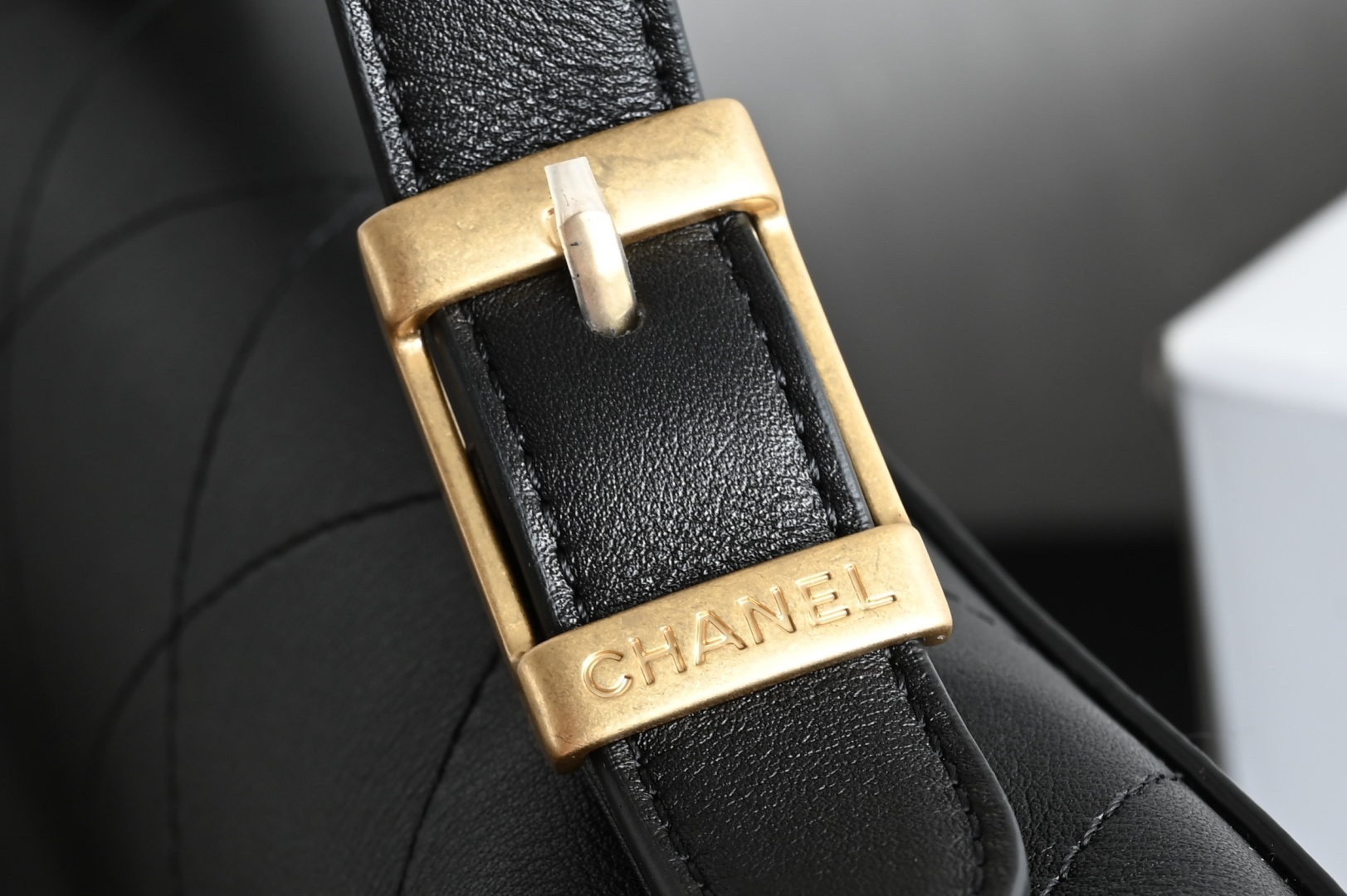 Channel 25A suede messenger bag