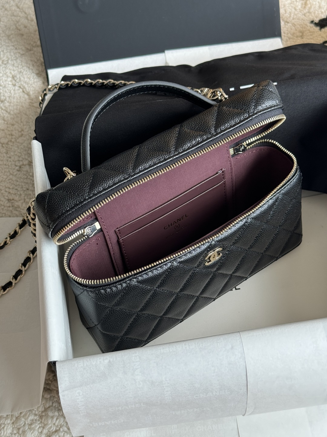 Chanel 25C Caviar Box Bag
