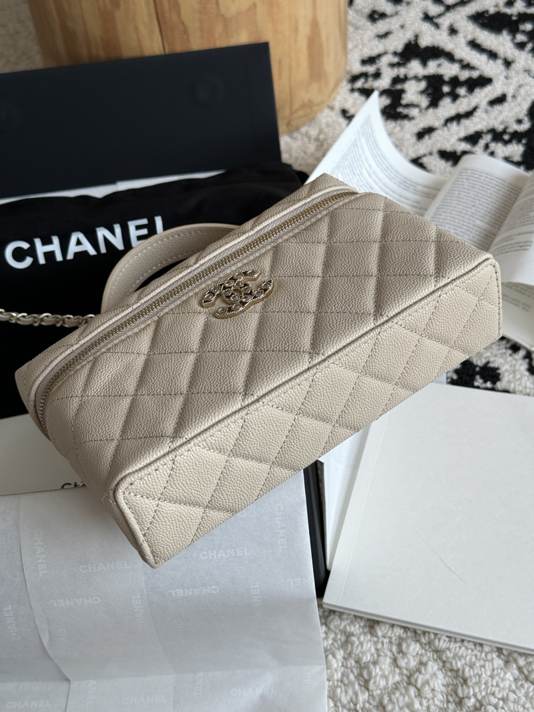 Chanel 25P Limited Edition Heart Rhinestone Bag