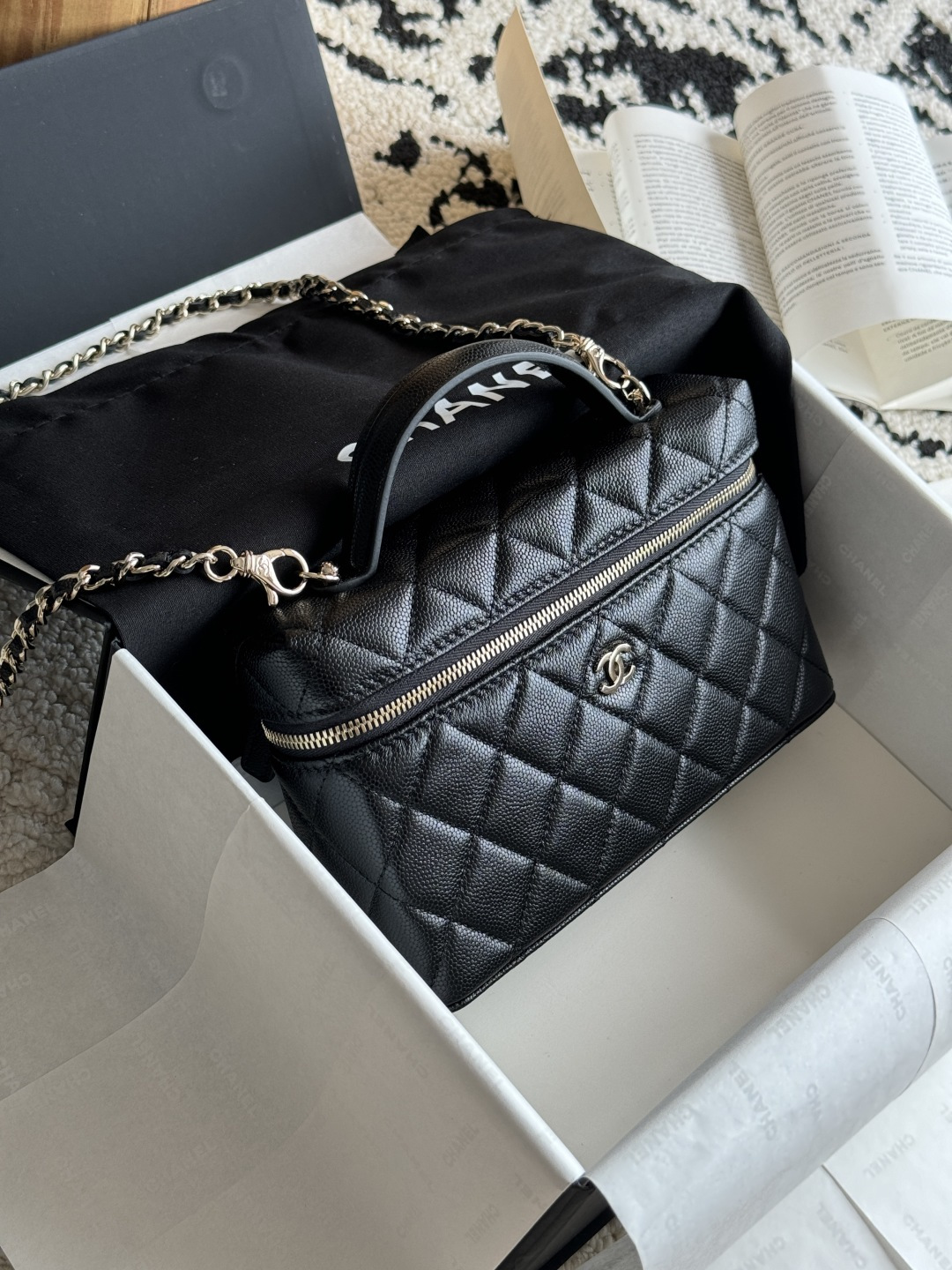 Chanel 25C Caviar Box Bag