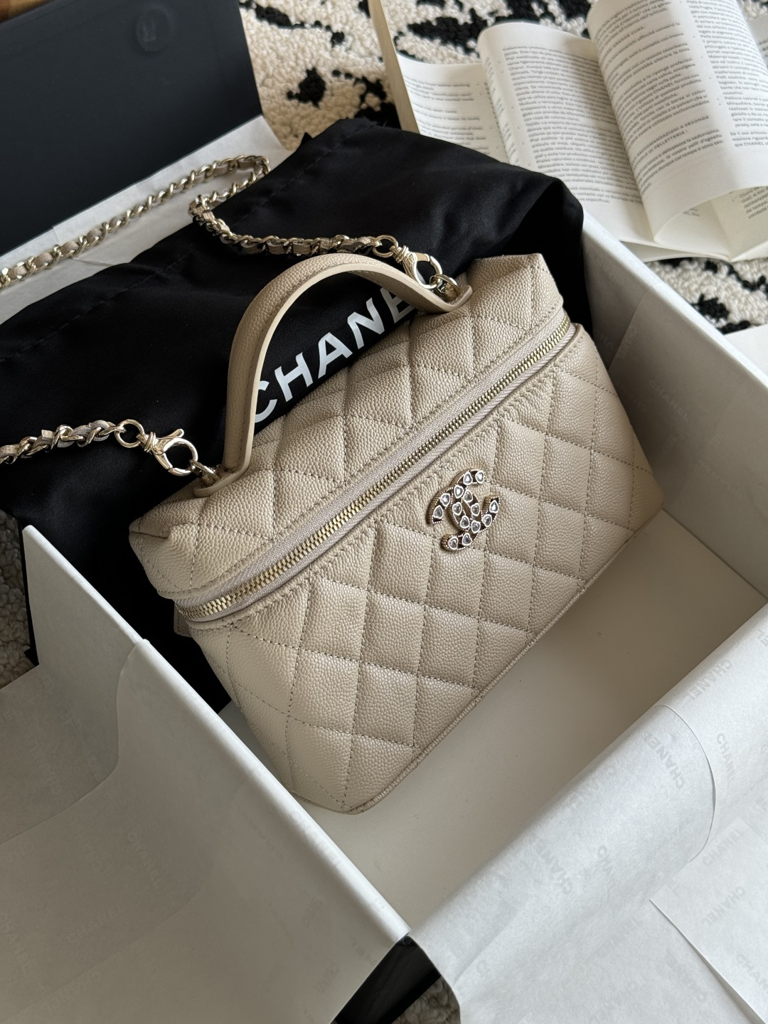 Chanel 25P Limited Edition Heart Rhinestone Bag