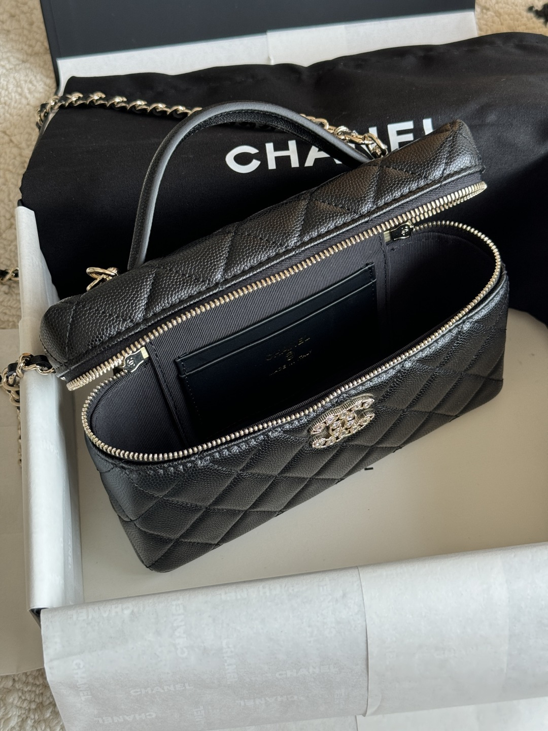 Chanel 25P Limited Edition Heart Rhinestone Bag