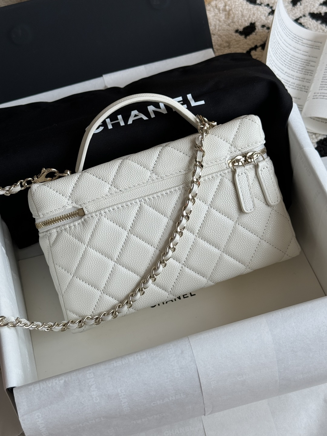 Chanel 25C Caviar Box Bag