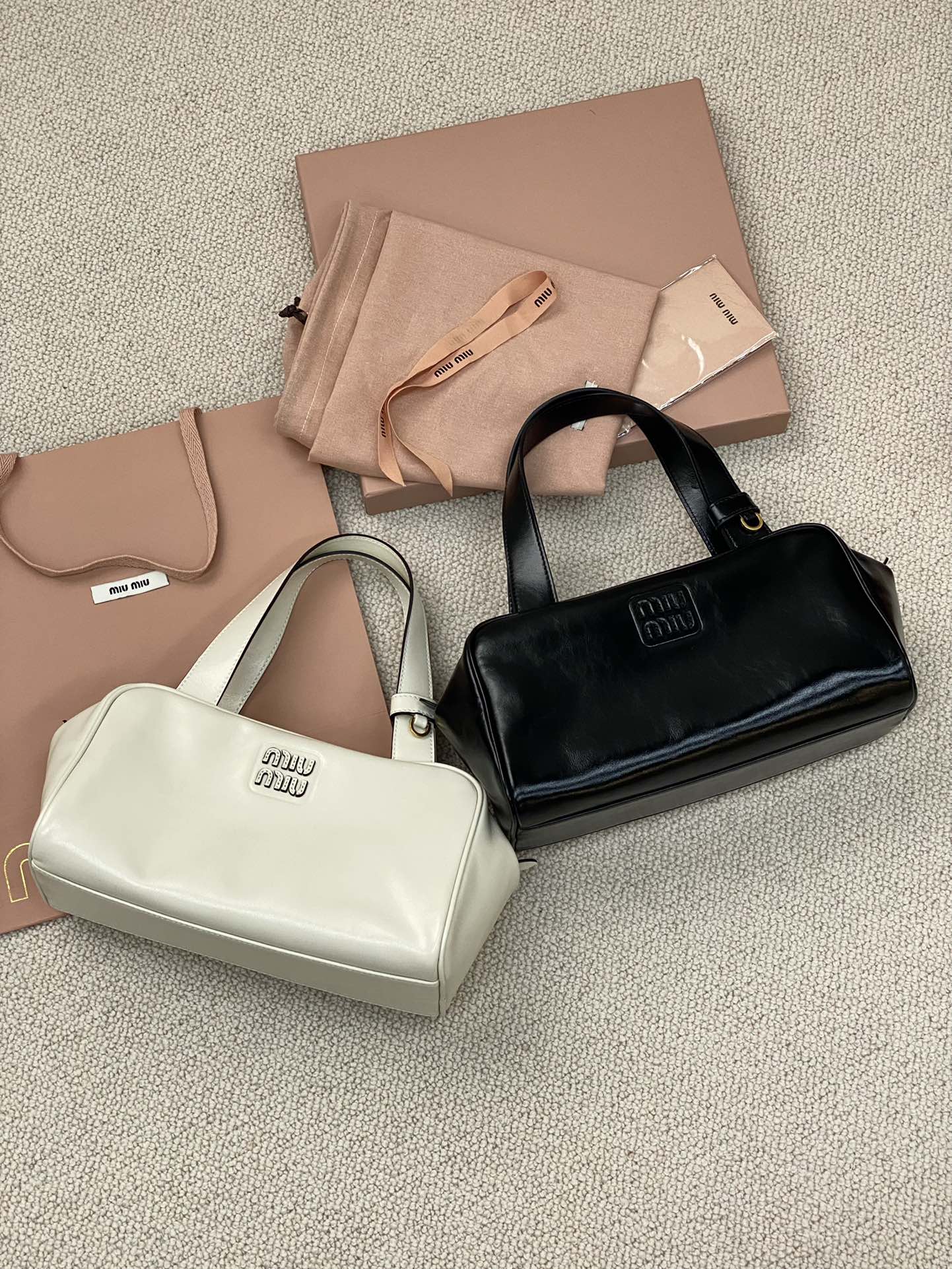 MiuMiu FW25 Bauletto leather handbag