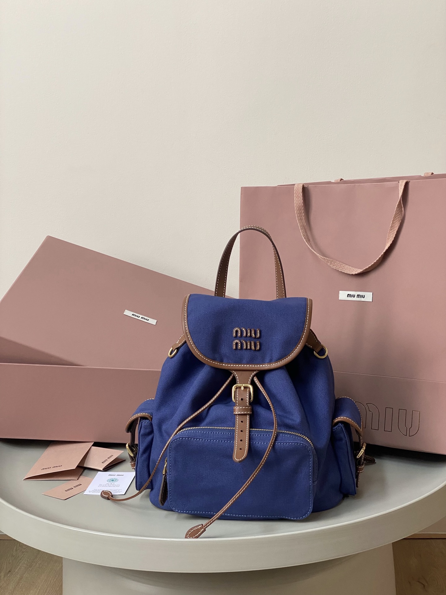 Miu Miu vintage preppy style backpack