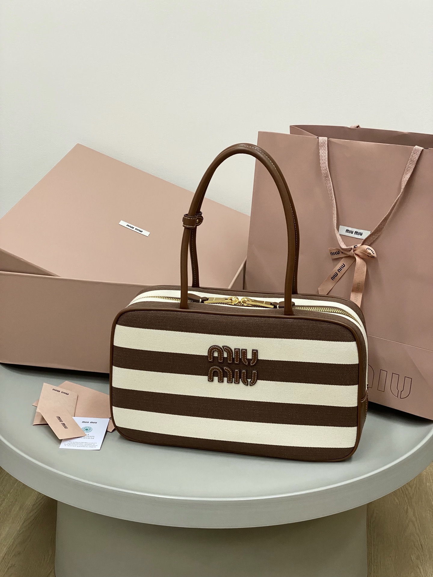 MiMiu new canvas briefcase