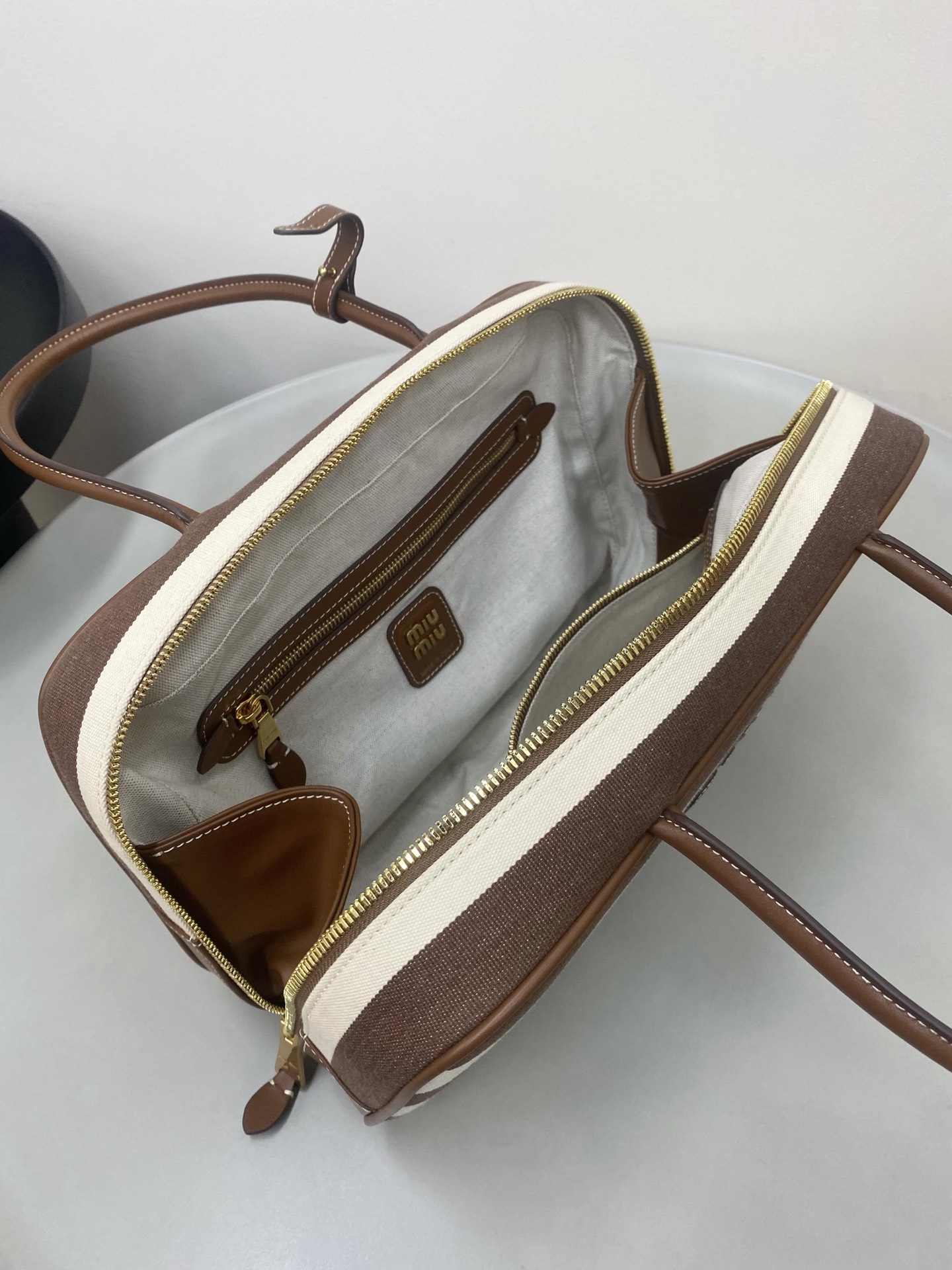 MiMiu new canvas briefcase