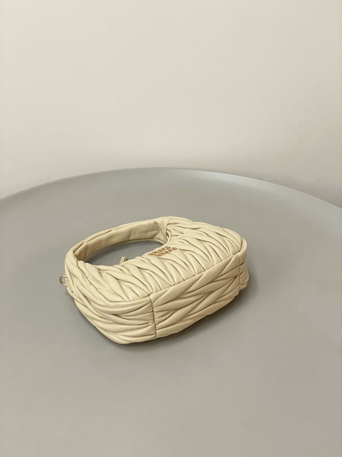 Miumiu Wander Hobo Wrinkled Underarm bag
