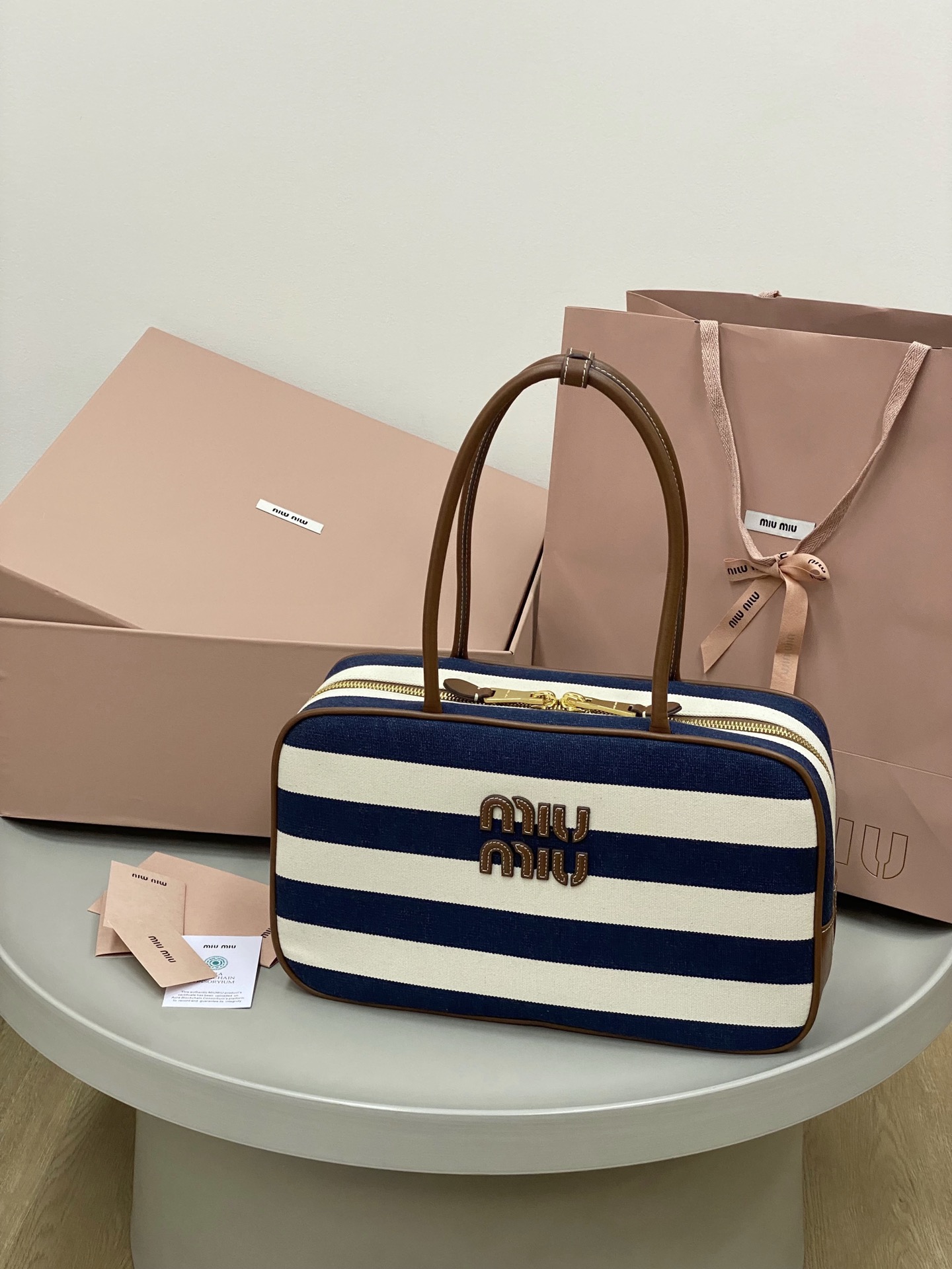 MiMiu new canvas briefcase