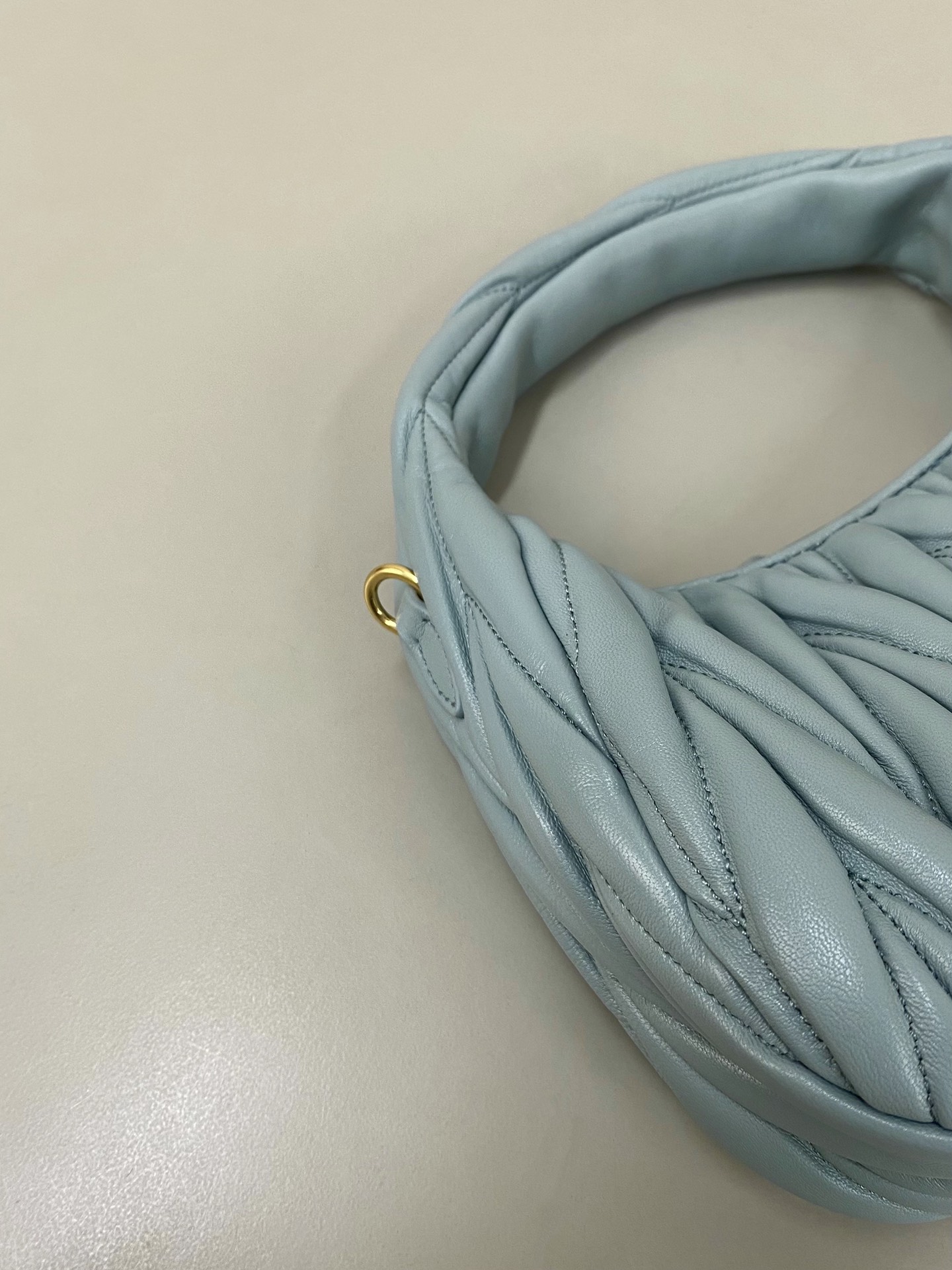 Miumiu Wander Hobo Wrinkled Underarm bag