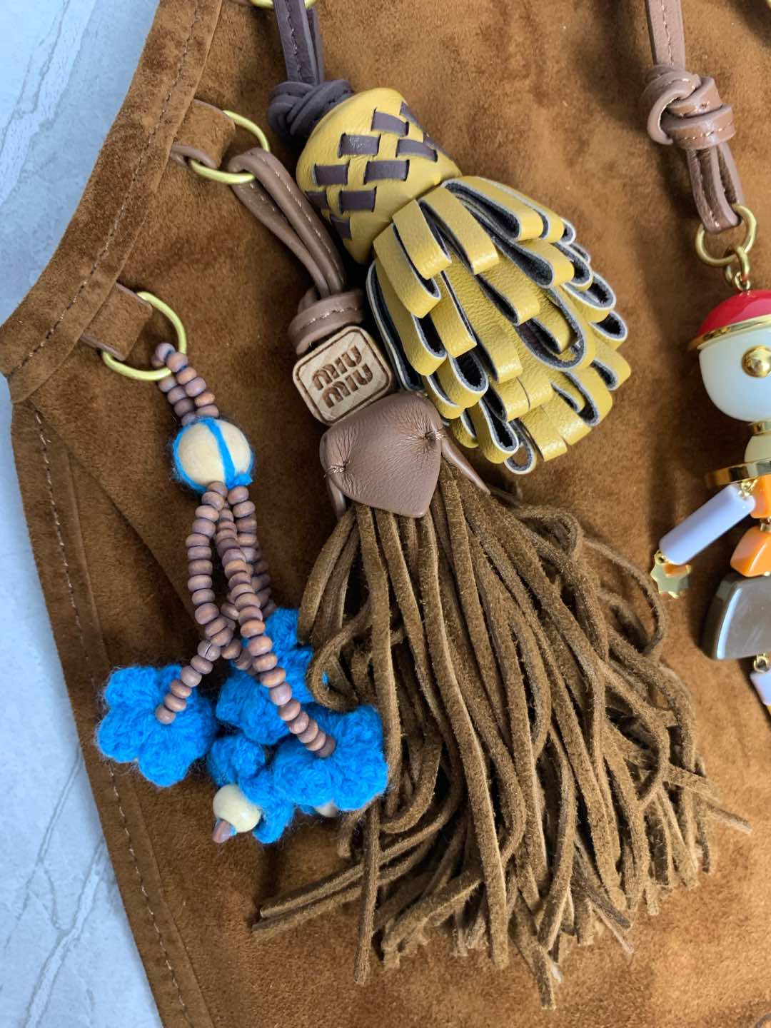 Miumiu 25SS limited edition suede charm bag