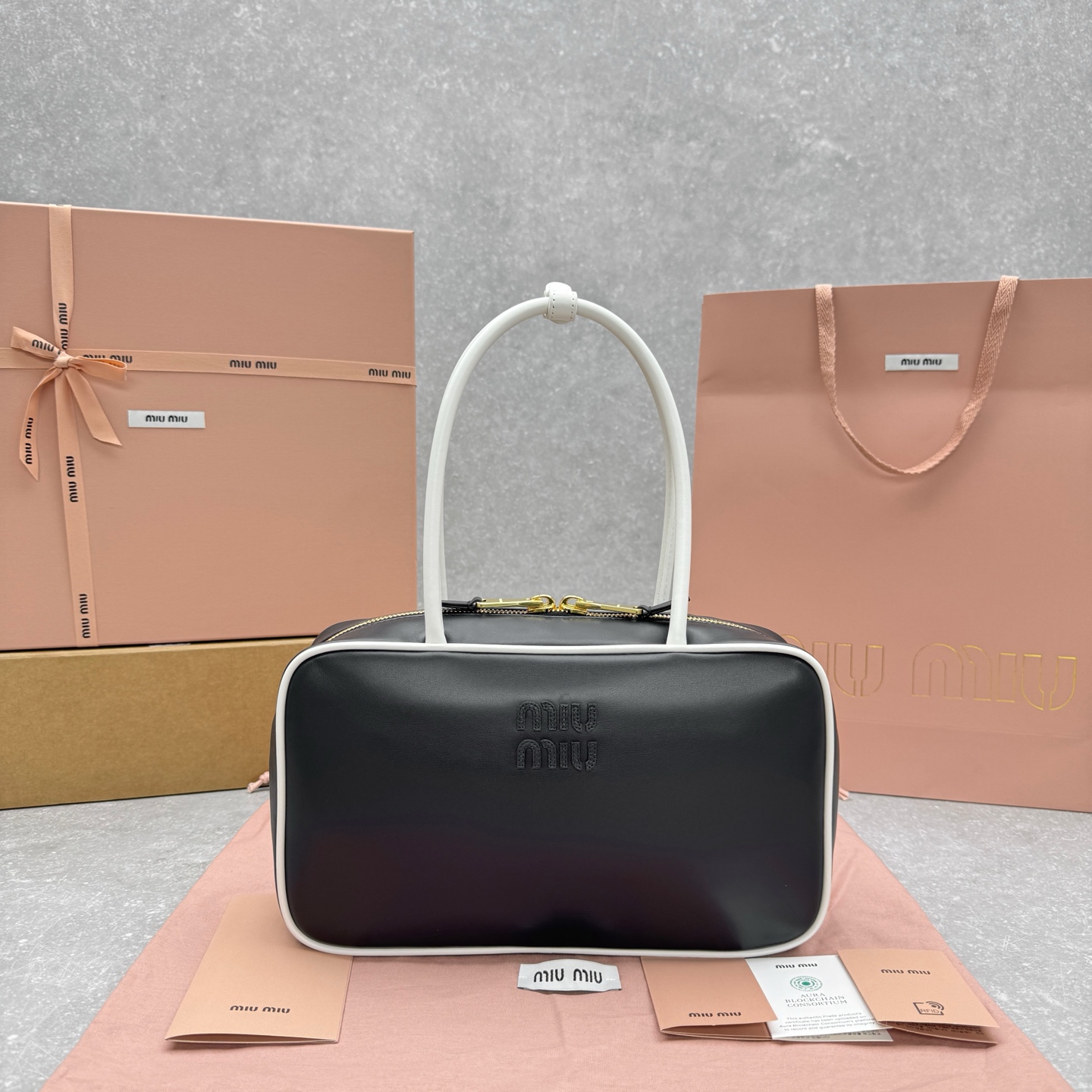 MIUMIU Beaau color-blocking briefcase