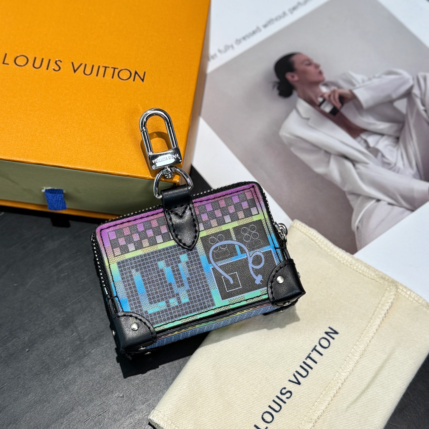 LV Box Bag Charm Keychain