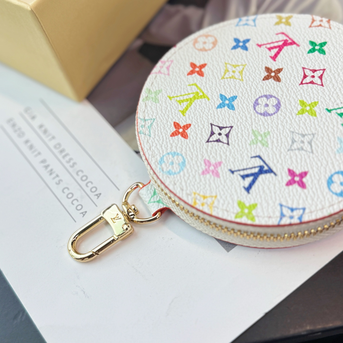 LV Round Coin Purse Charm
