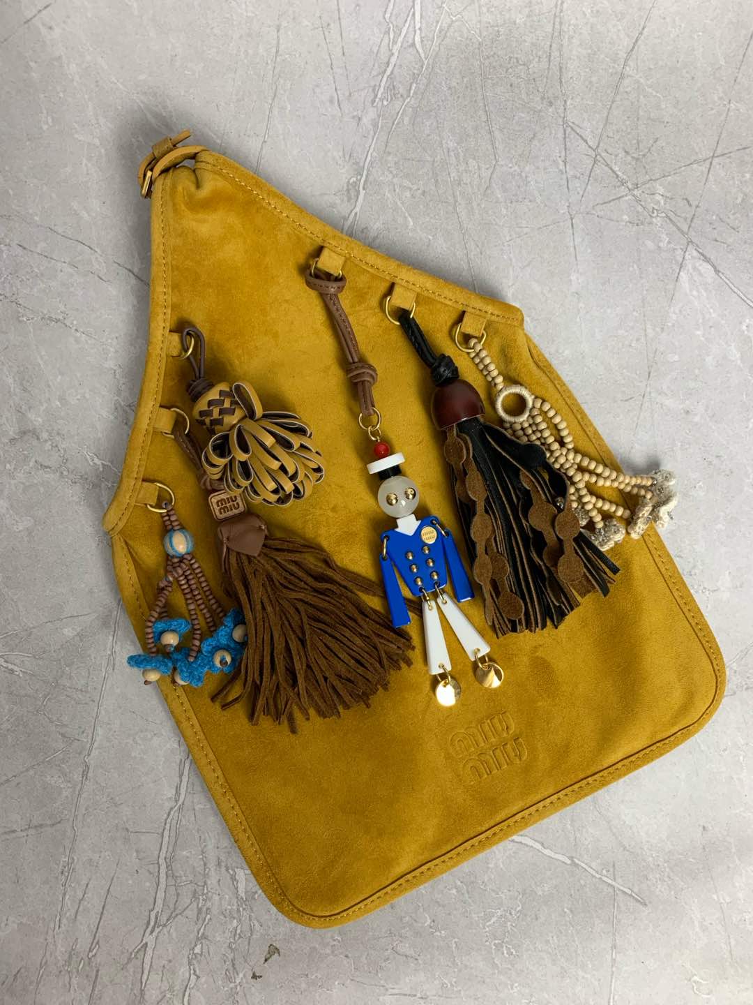 Miumiu 25SS limited edition suede charm bag