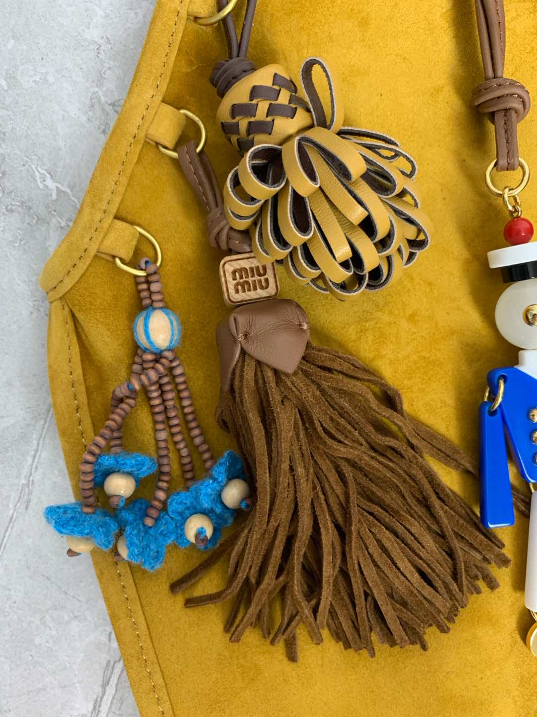 Miumiu 25SS limited edition suede charm bag
