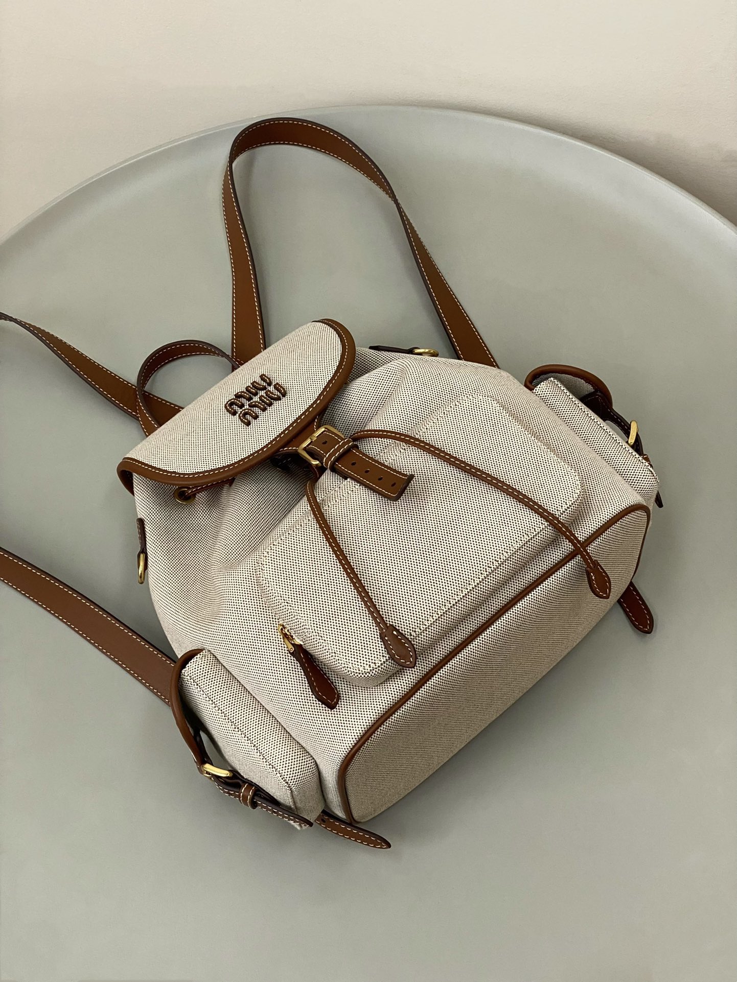 Miu Miu Canvas Backpack