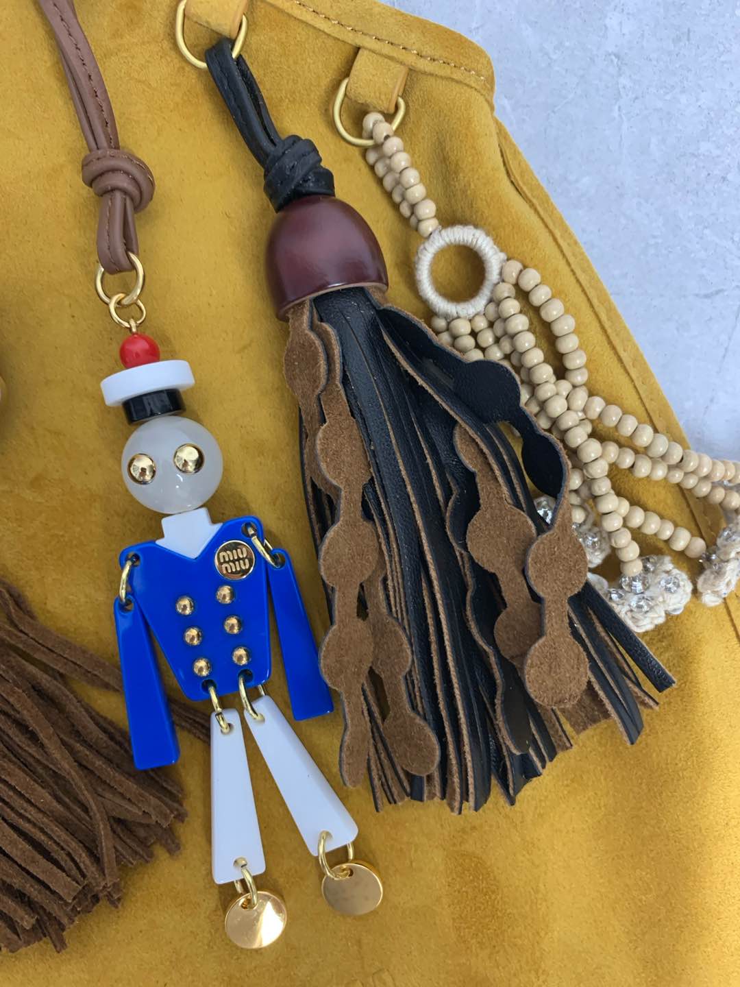 Miumiu 25SS limited edition suede charm bag