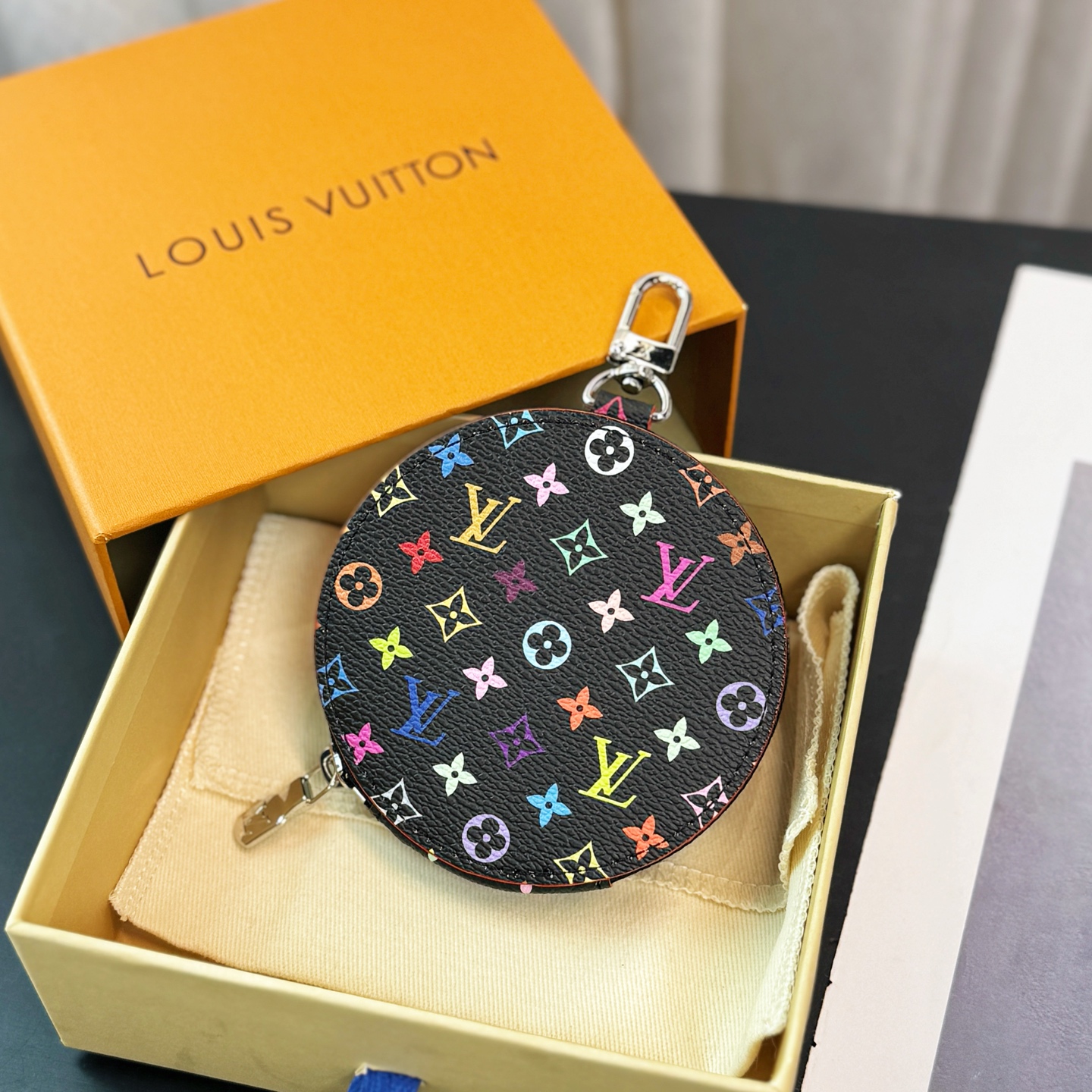 LV Round Coin Purse Charm
