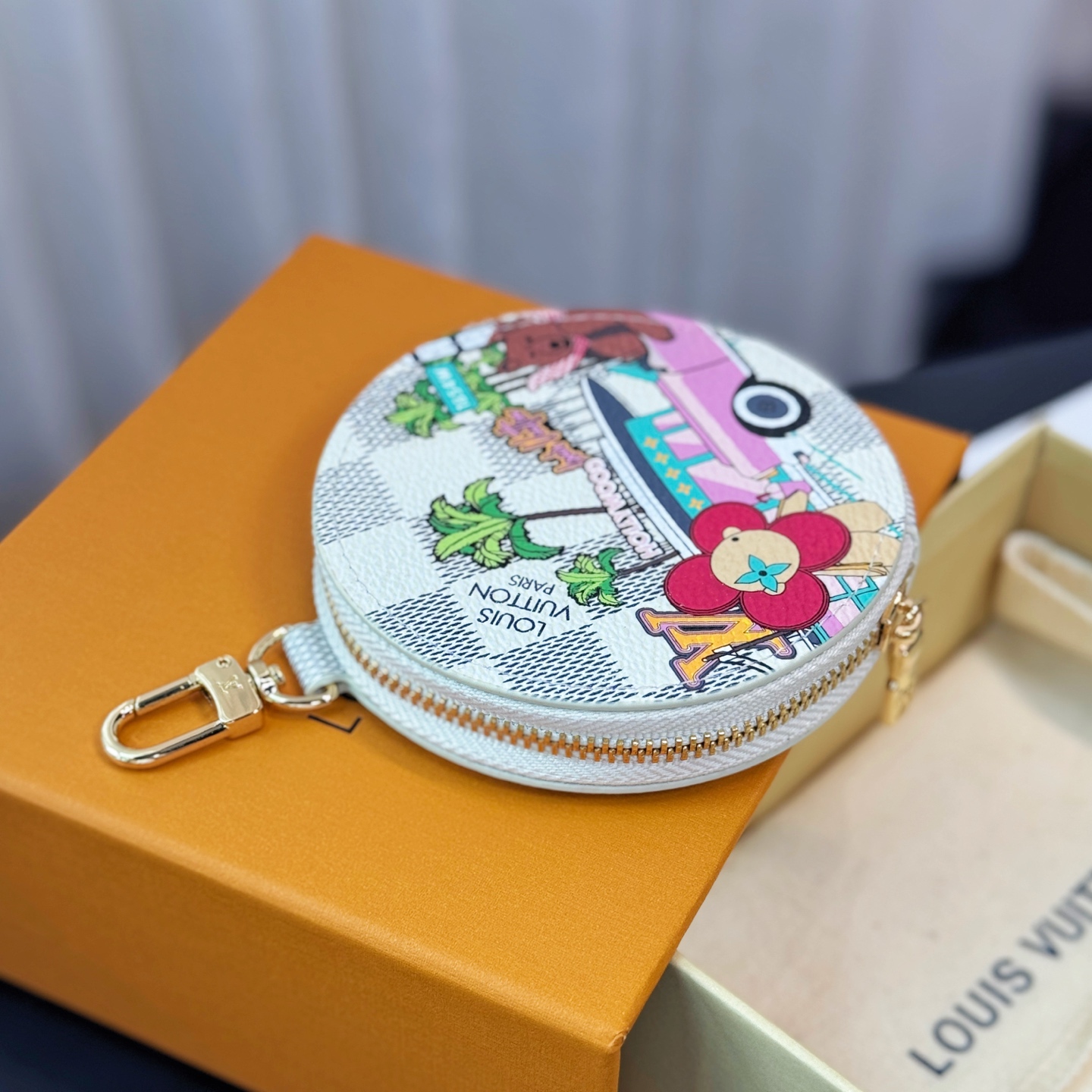 LV Round Coin Purse Charm