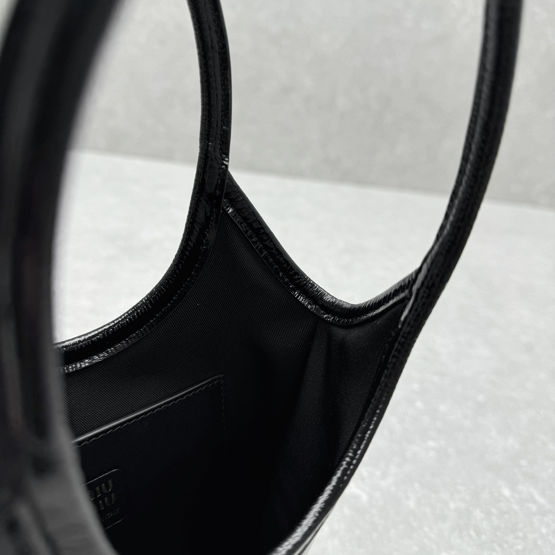 MIUMIU Patent leather embossed mini tote