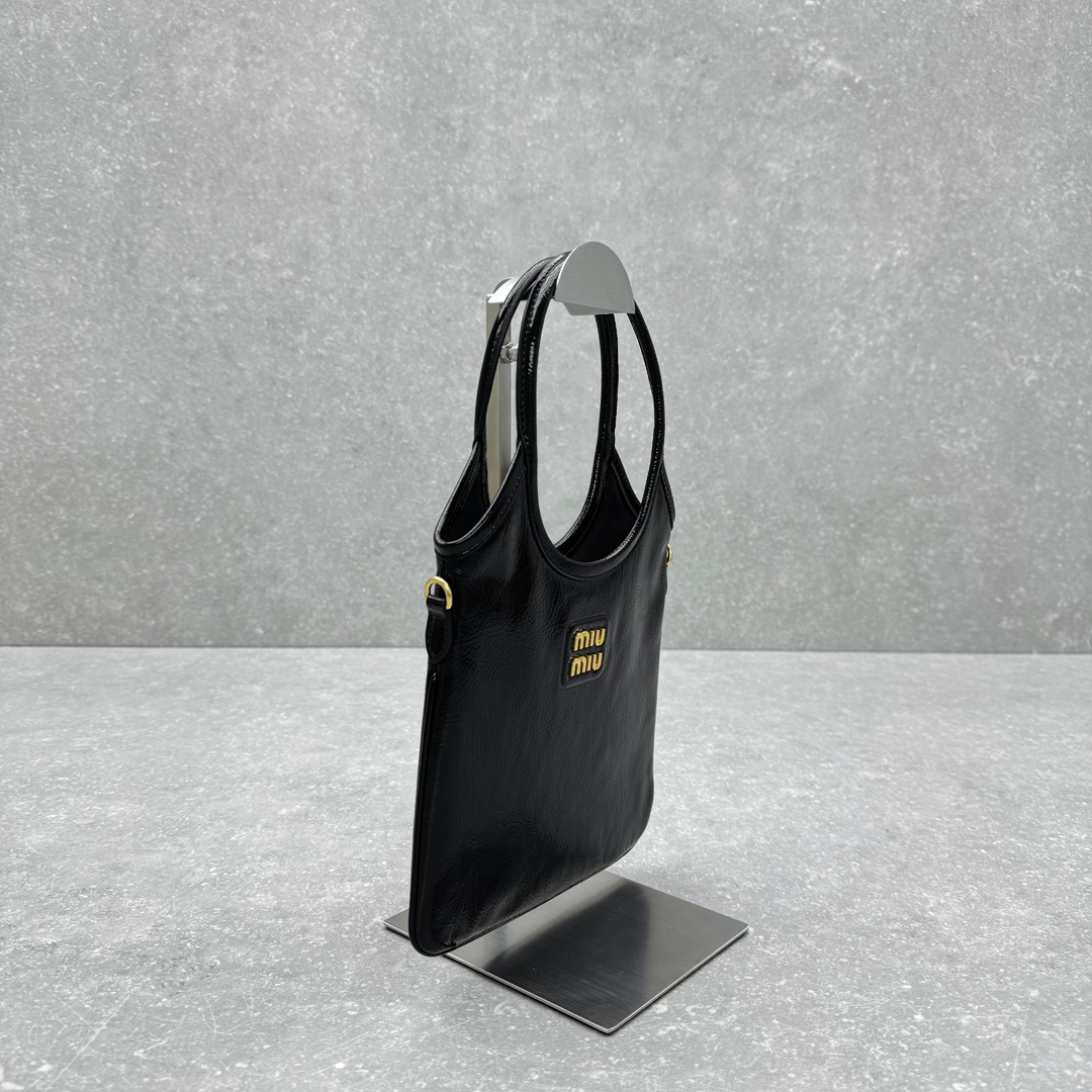 MIUMIU Patent leather embossed mini tote