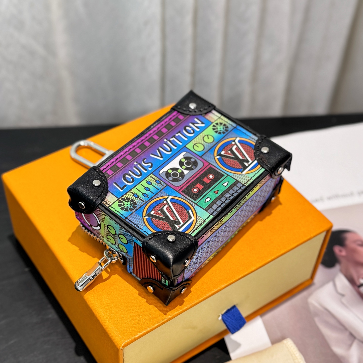 LV Box Bag Charm Keychain