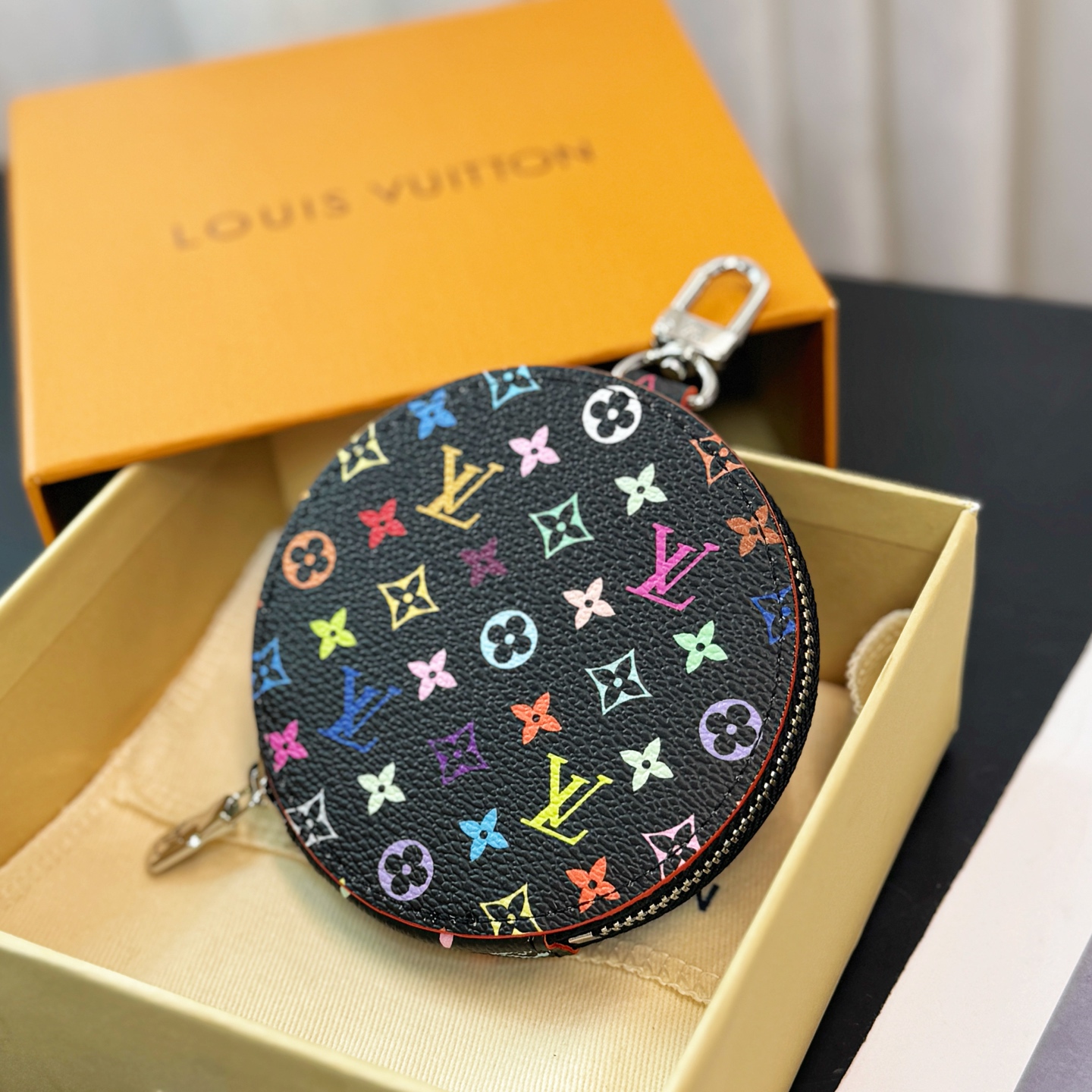 LV Round Coin Purse Charm